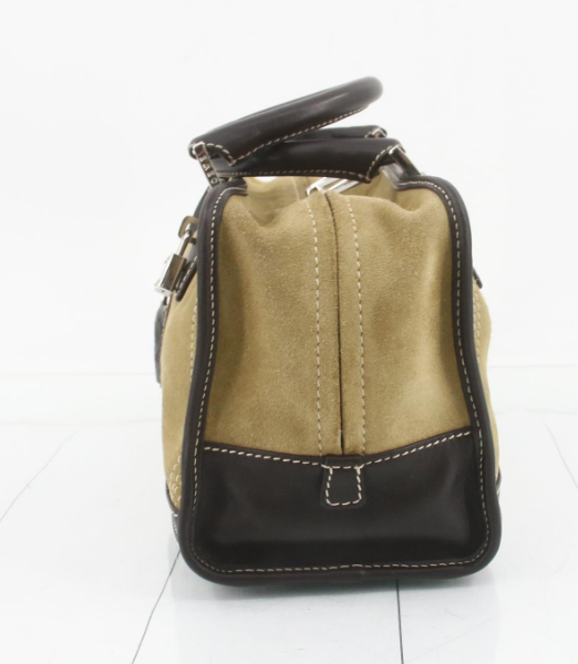 Loewe Amazona 30 Ante oro y Piel Camel/Marrón