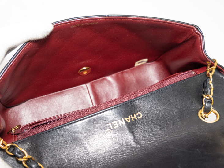 Chanel Timeless 25 diana negro en piel de cordero serie 2