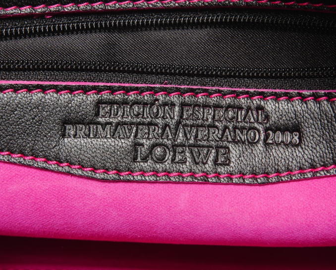 Loewe amazona negro y rosa 28 con 2 bandoleras