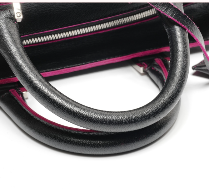 Loewe amazona negro y rosa 28 con 2 bandoleras