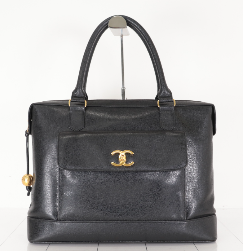 Chanel Caviar Tote Vintage | Logo Grande Turn Lock · Serie 2