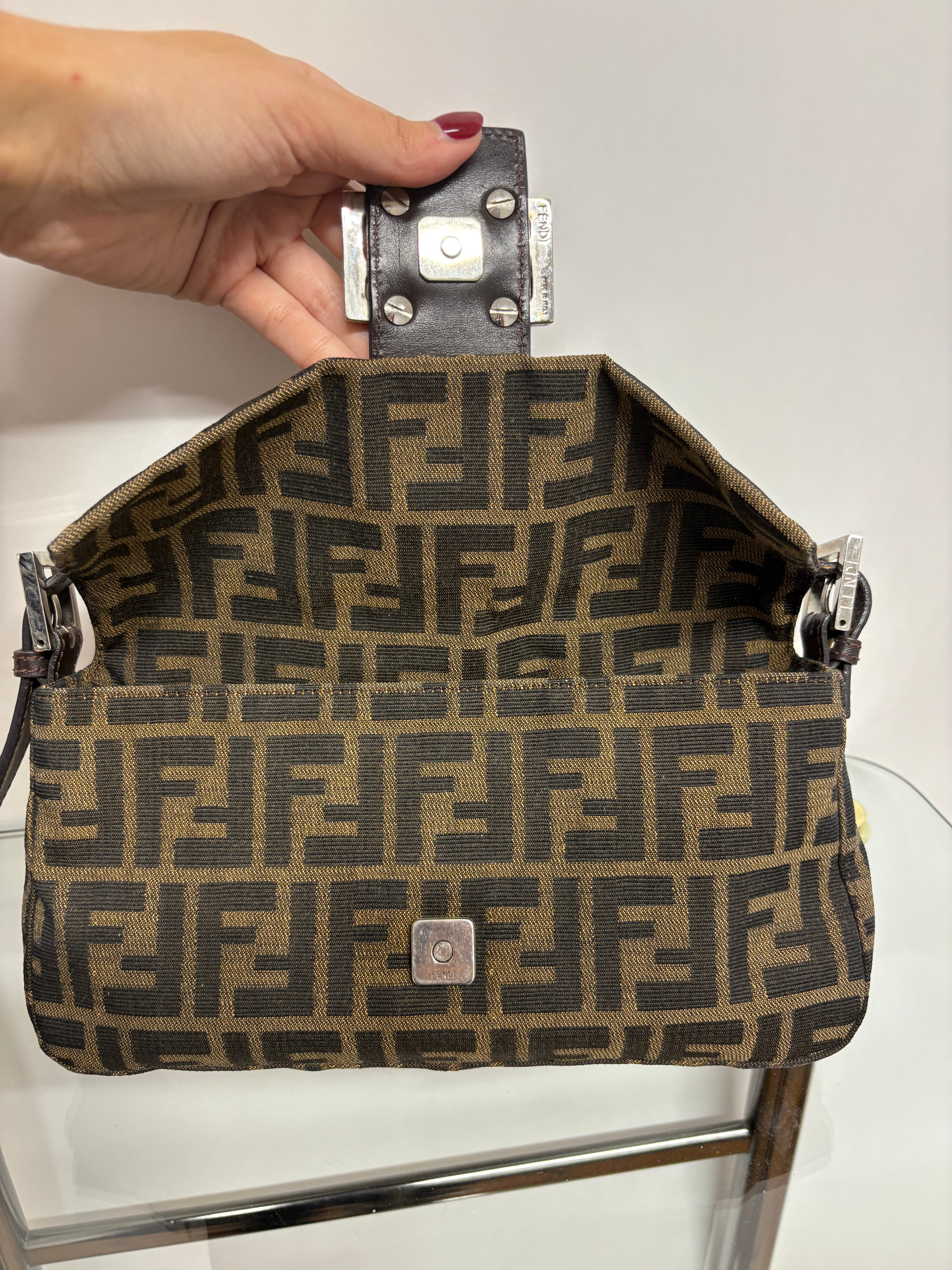 Fendi Baguette Zucca Marrón Vintage