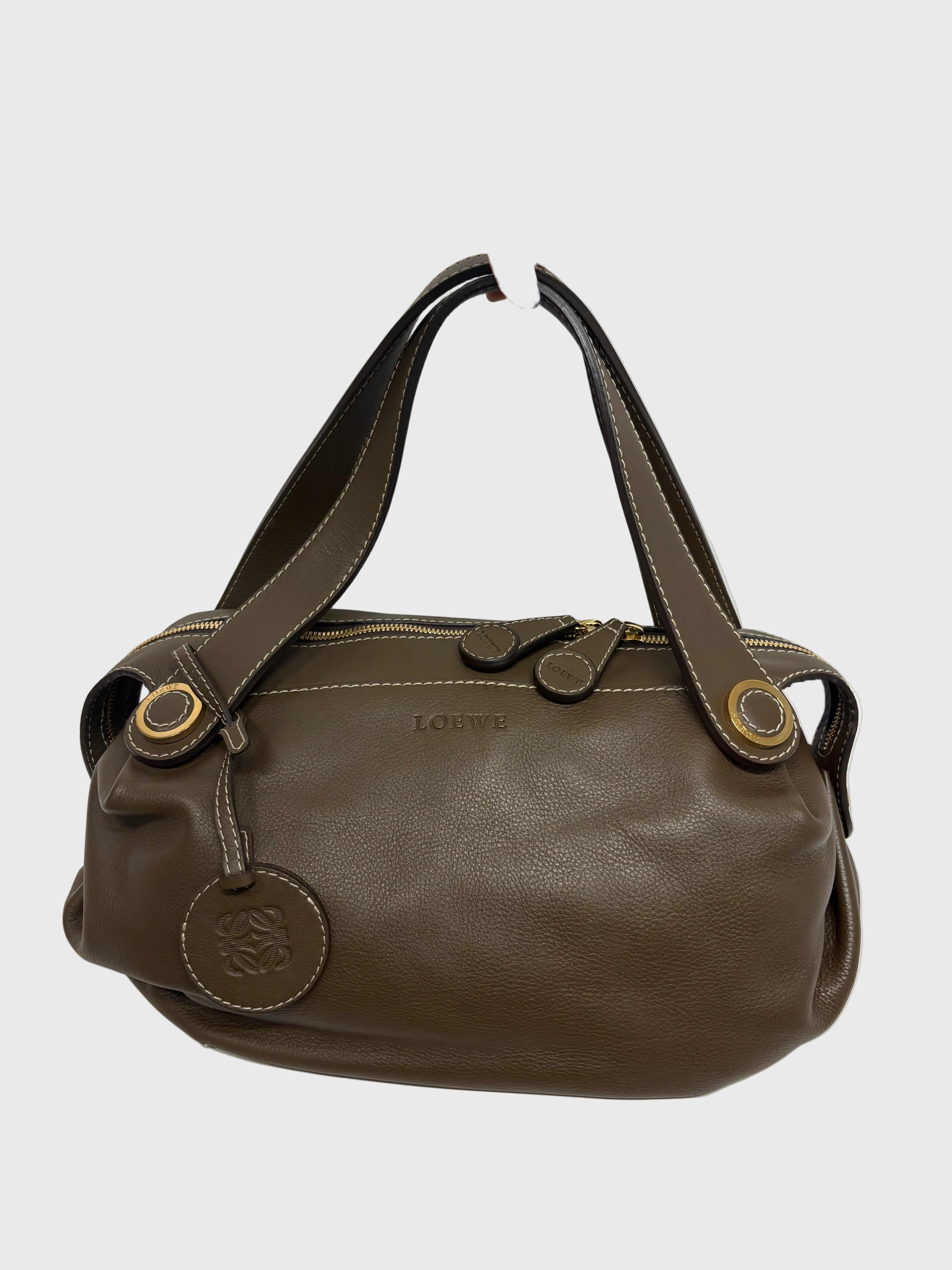 Loewe bowling en piel taupe oscuro