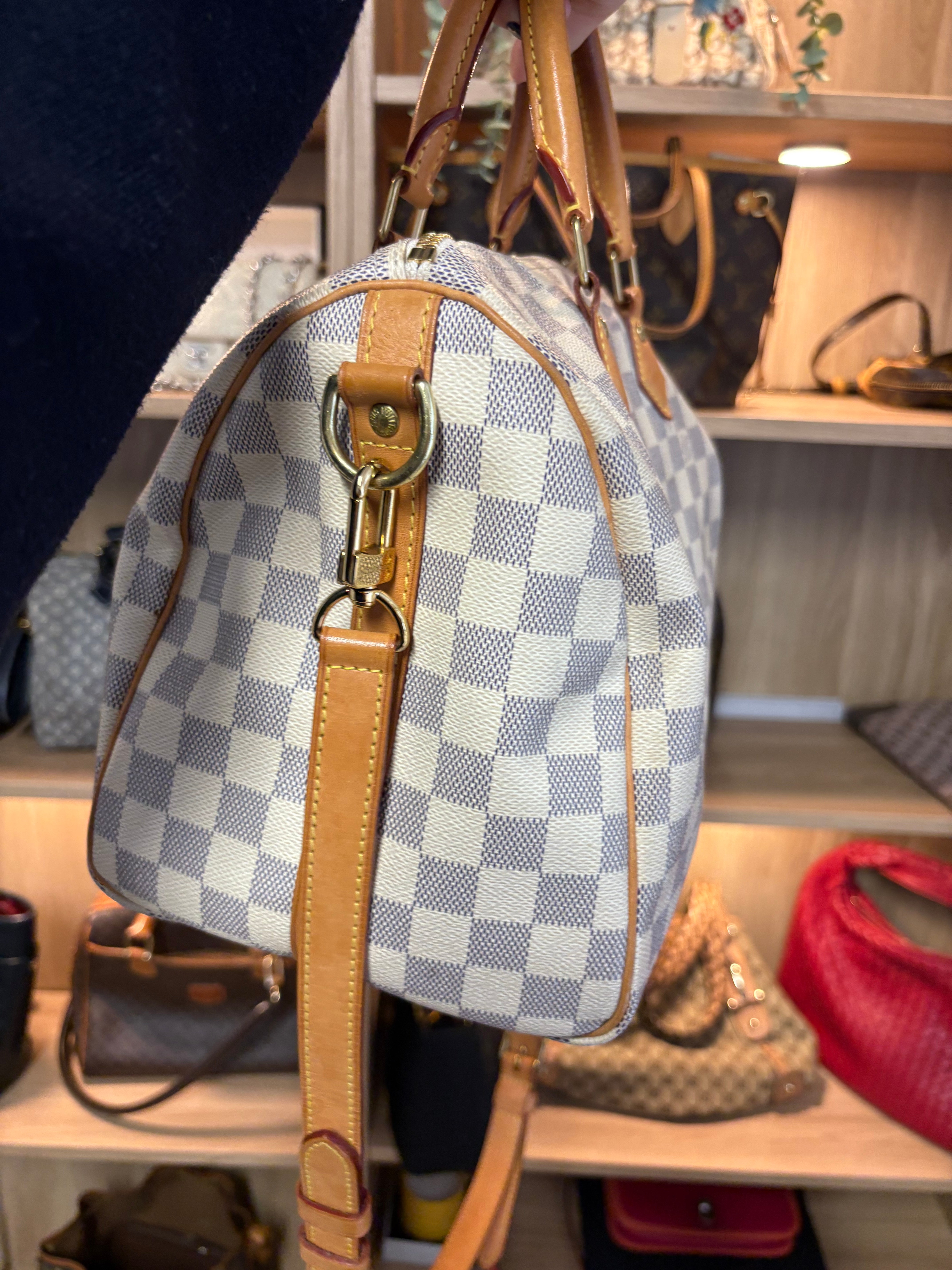 Louis Vuitton Speedy Bandoulière 30 Damier Azur