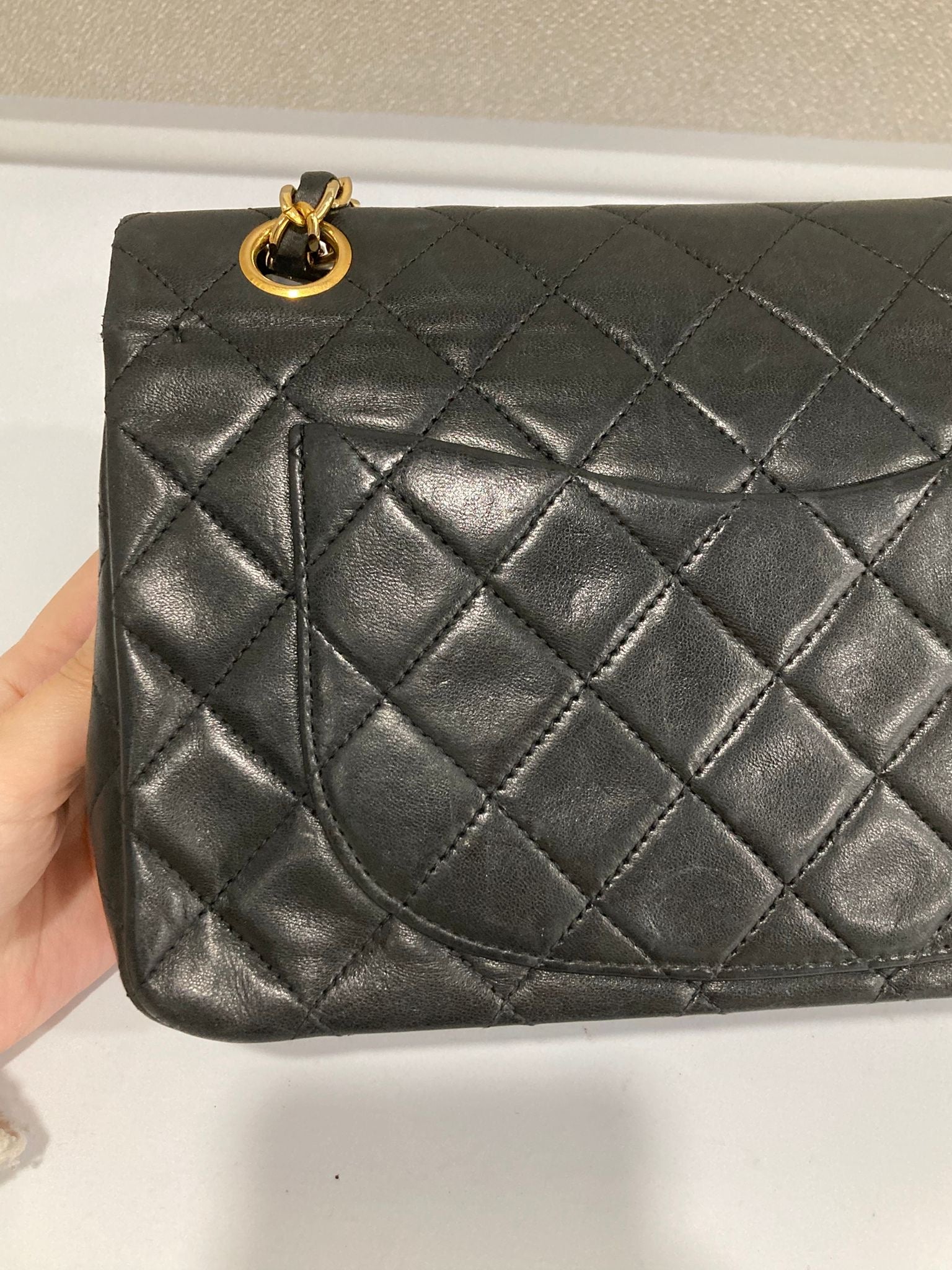 Chanel timeless 23 doble flap negro serie 1