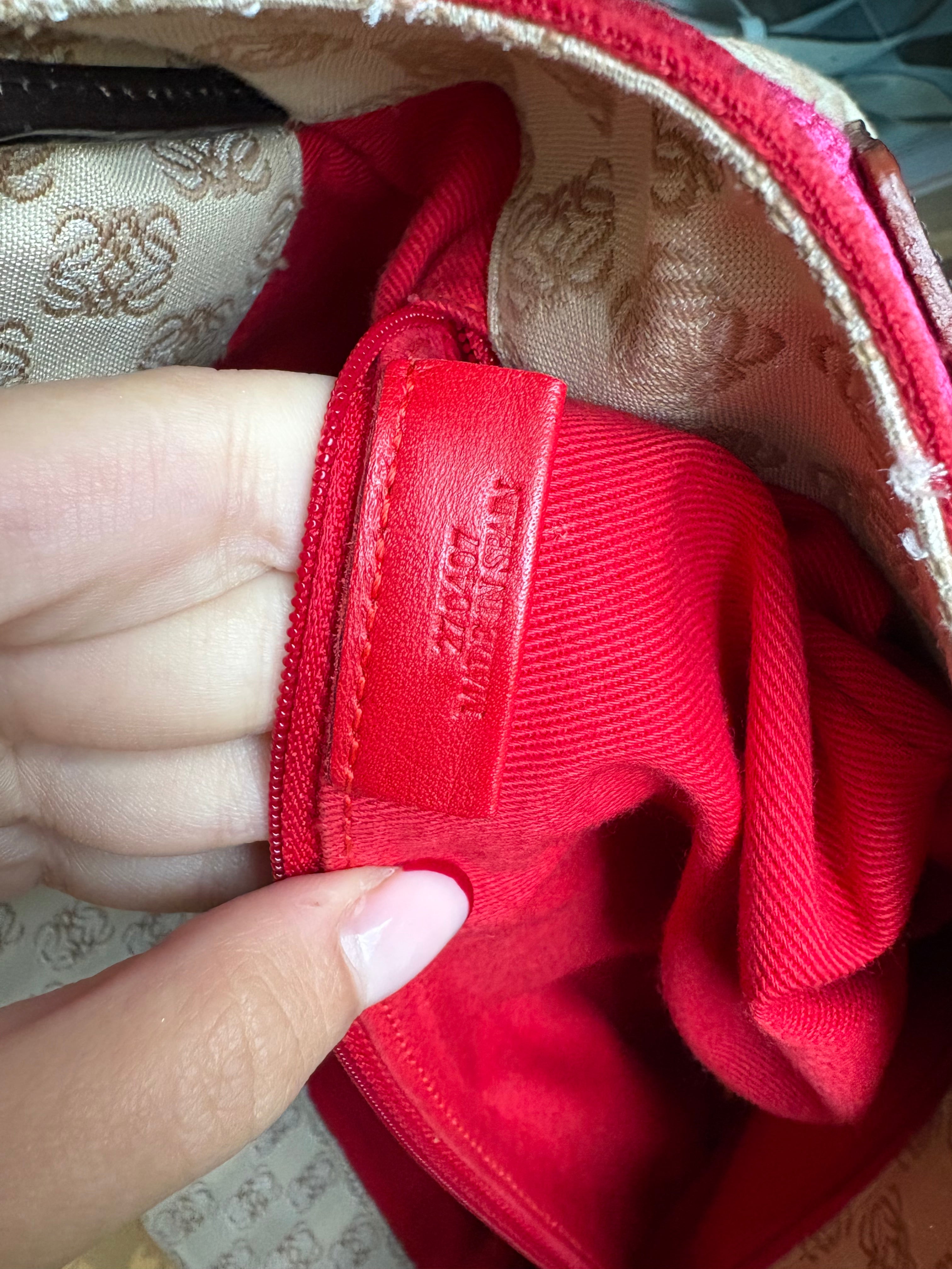 Loewe tote canvas marrón vintage