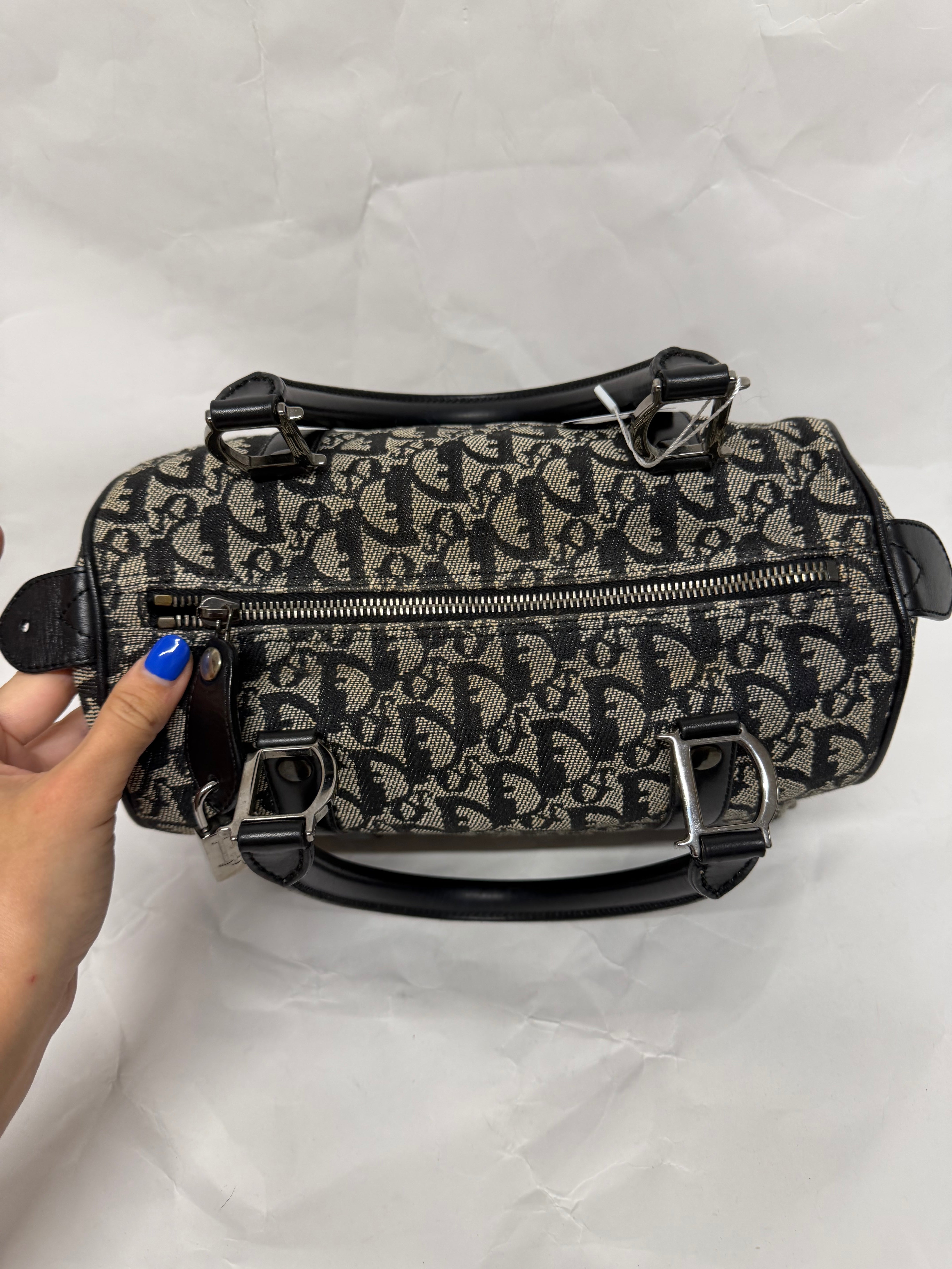 Dior Trotter Boston 25 Canvas Negro