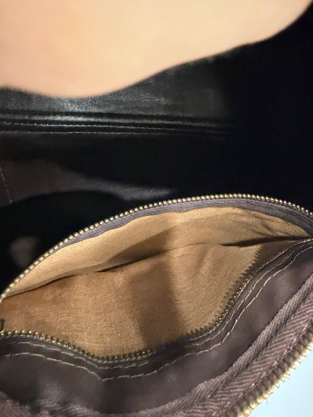 Christian Dior Trotteur Boston Lona Trotter Marrón x Piel