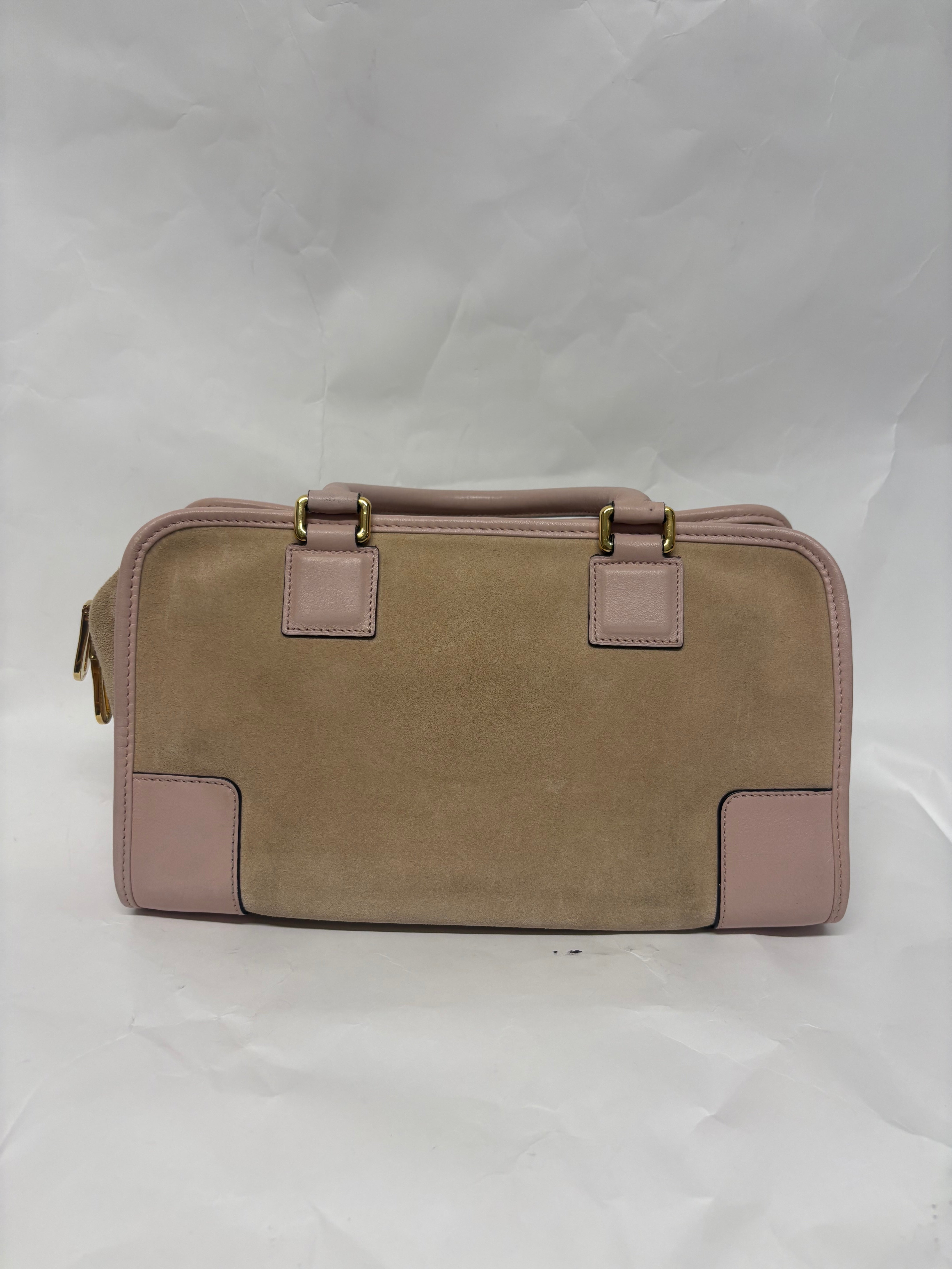 Loewe amazona 30 ante beige y rosa claro