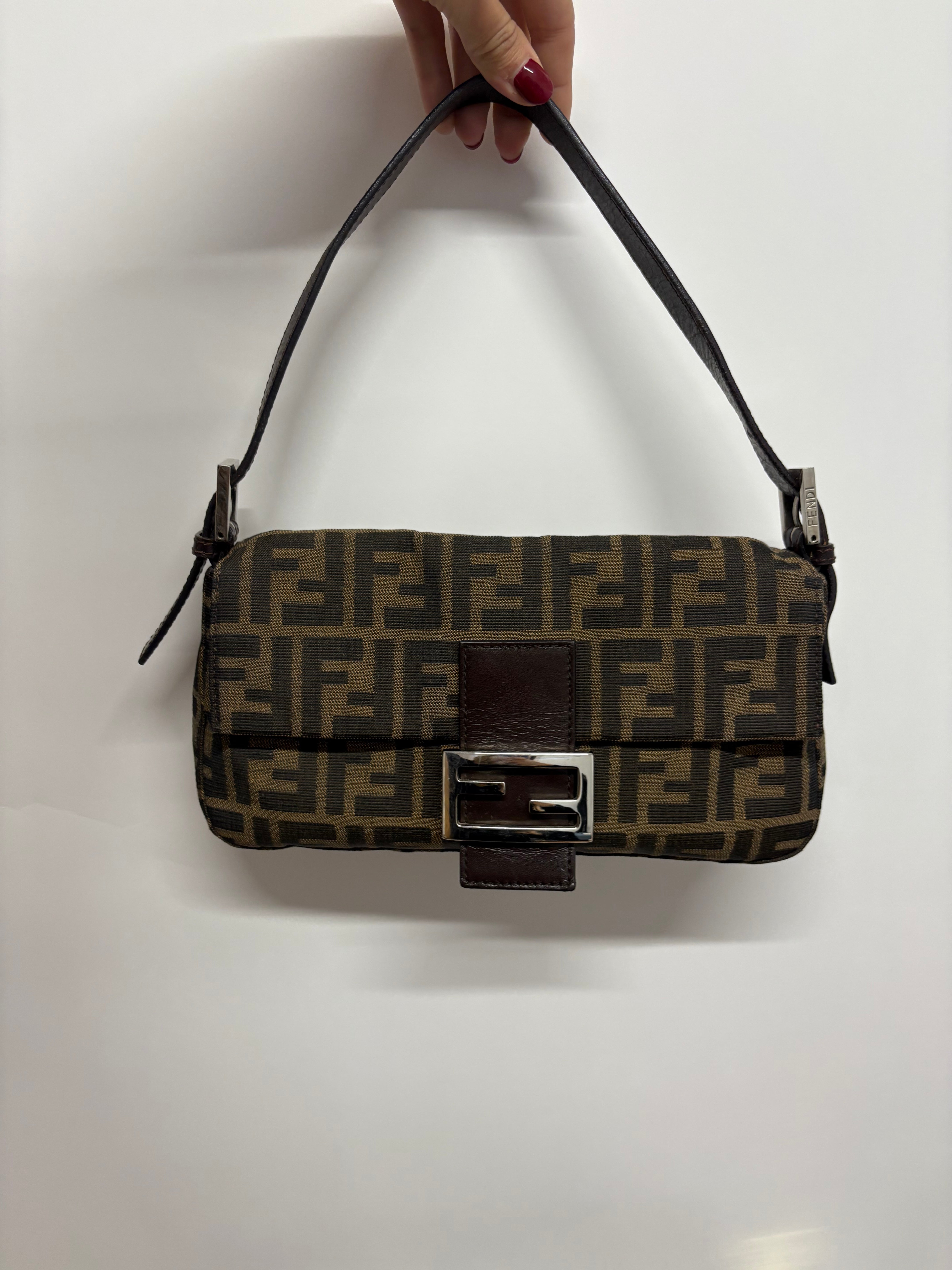 Fendi Baguette Zucca Marrón Vintage