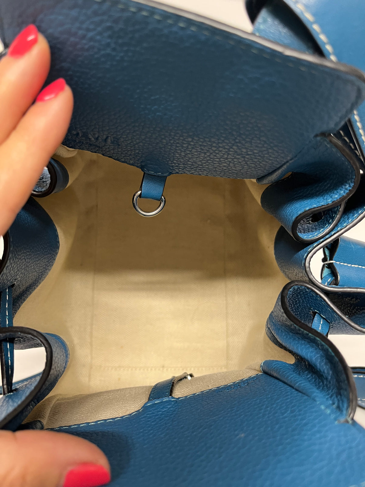 Loewe Hammock Small Piel Azul Lago