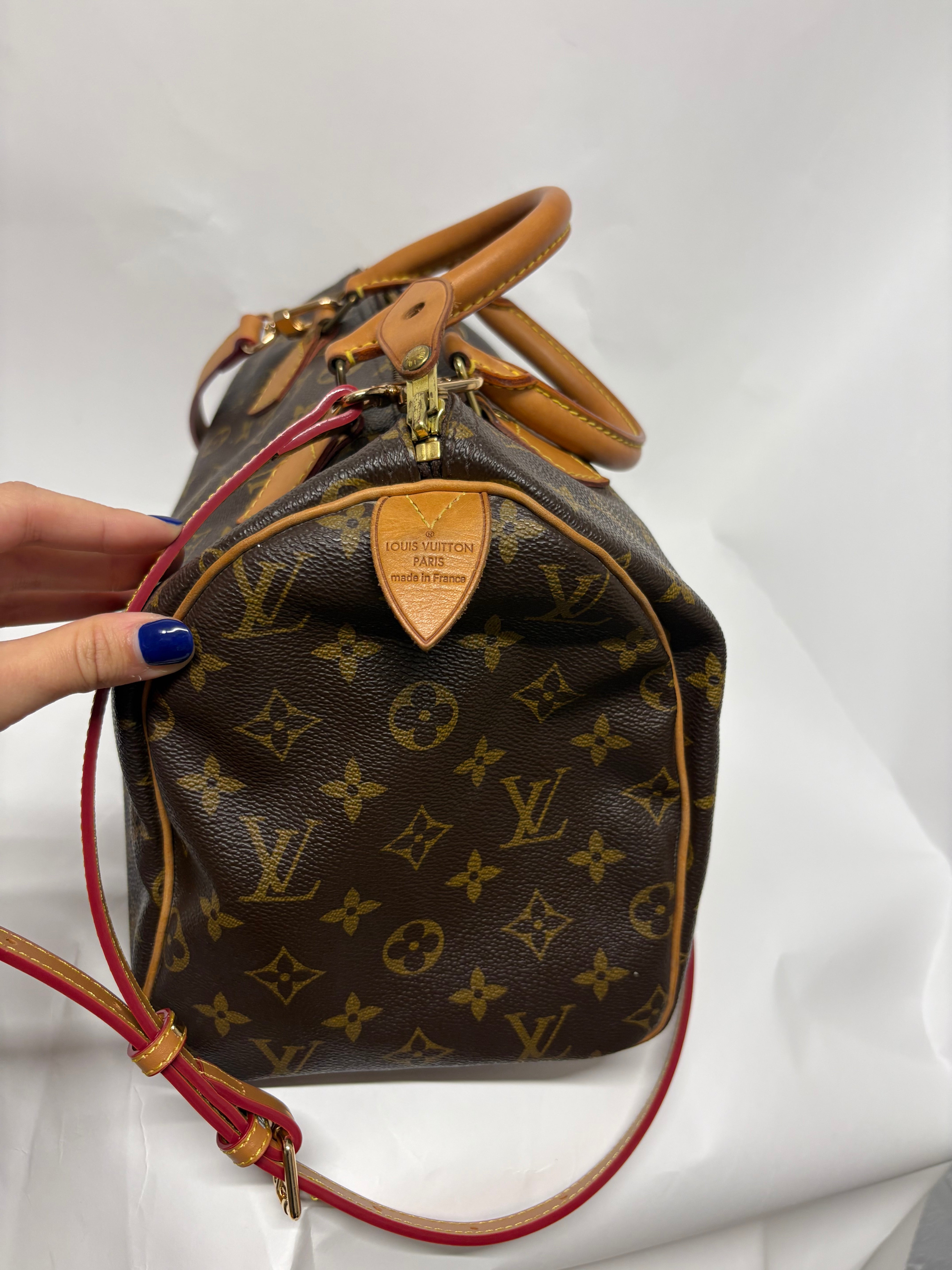Louis Vuitton Speedy 30 Monogram con bandolera extra