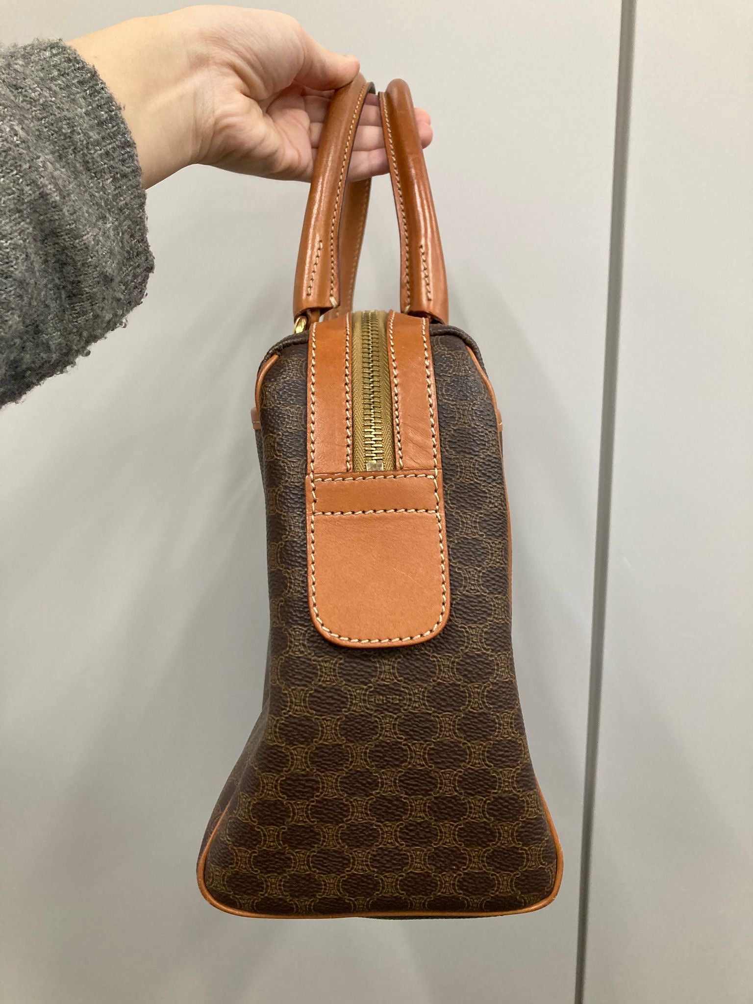 CÉLINE Macadam Handbag Vintage Marrón
