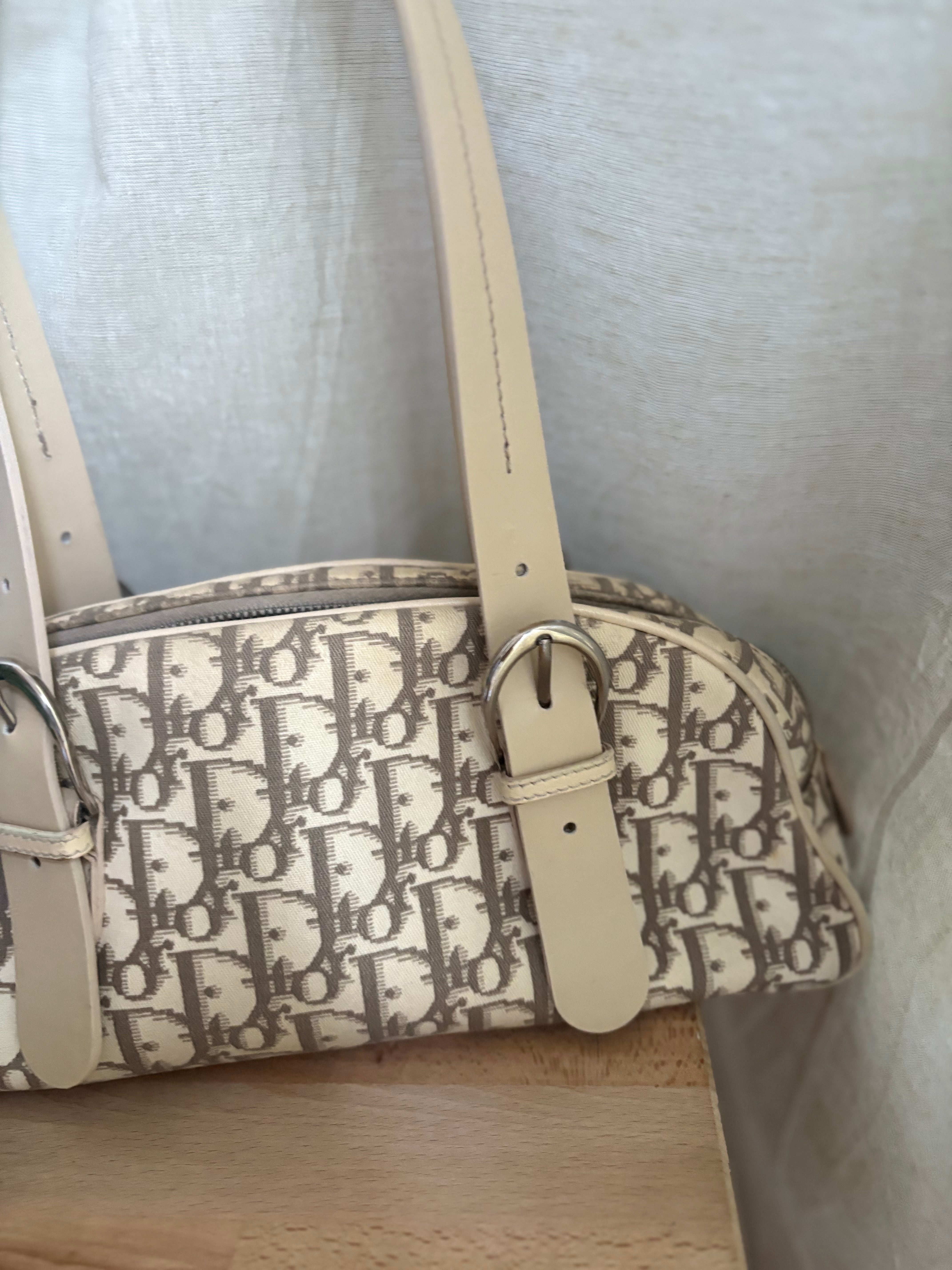 Bolso Dior Trotter Floral Canvas Beige