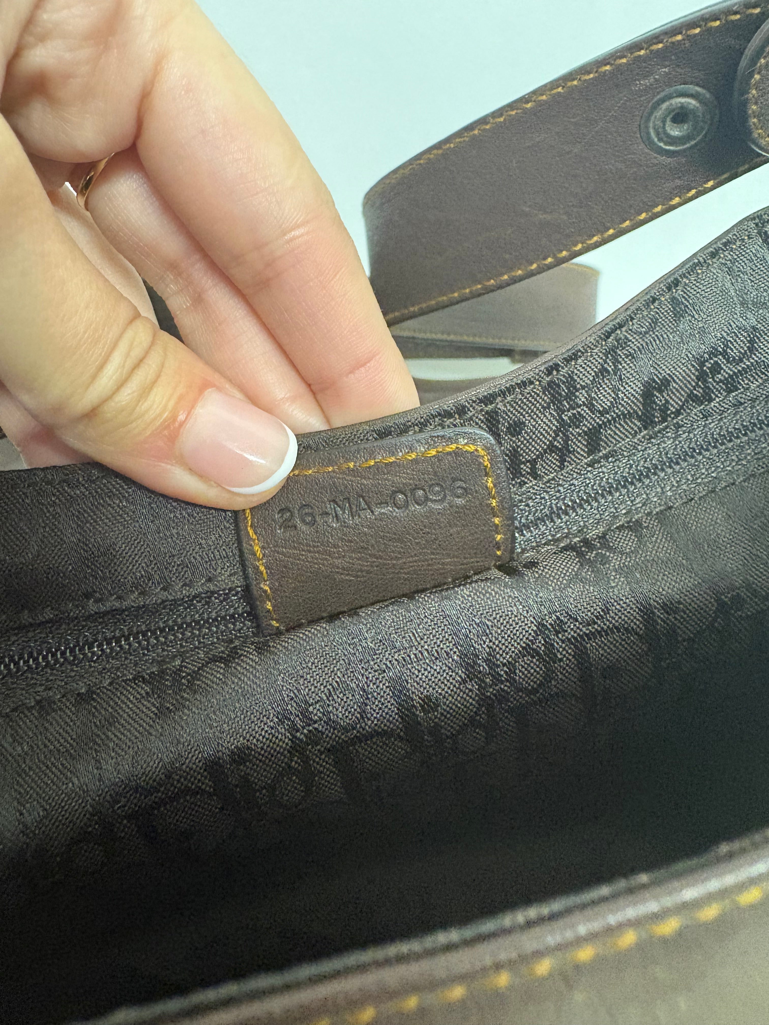 Christian Dior Gaucho Shoulder Bag Chocolate – Piel Marrón