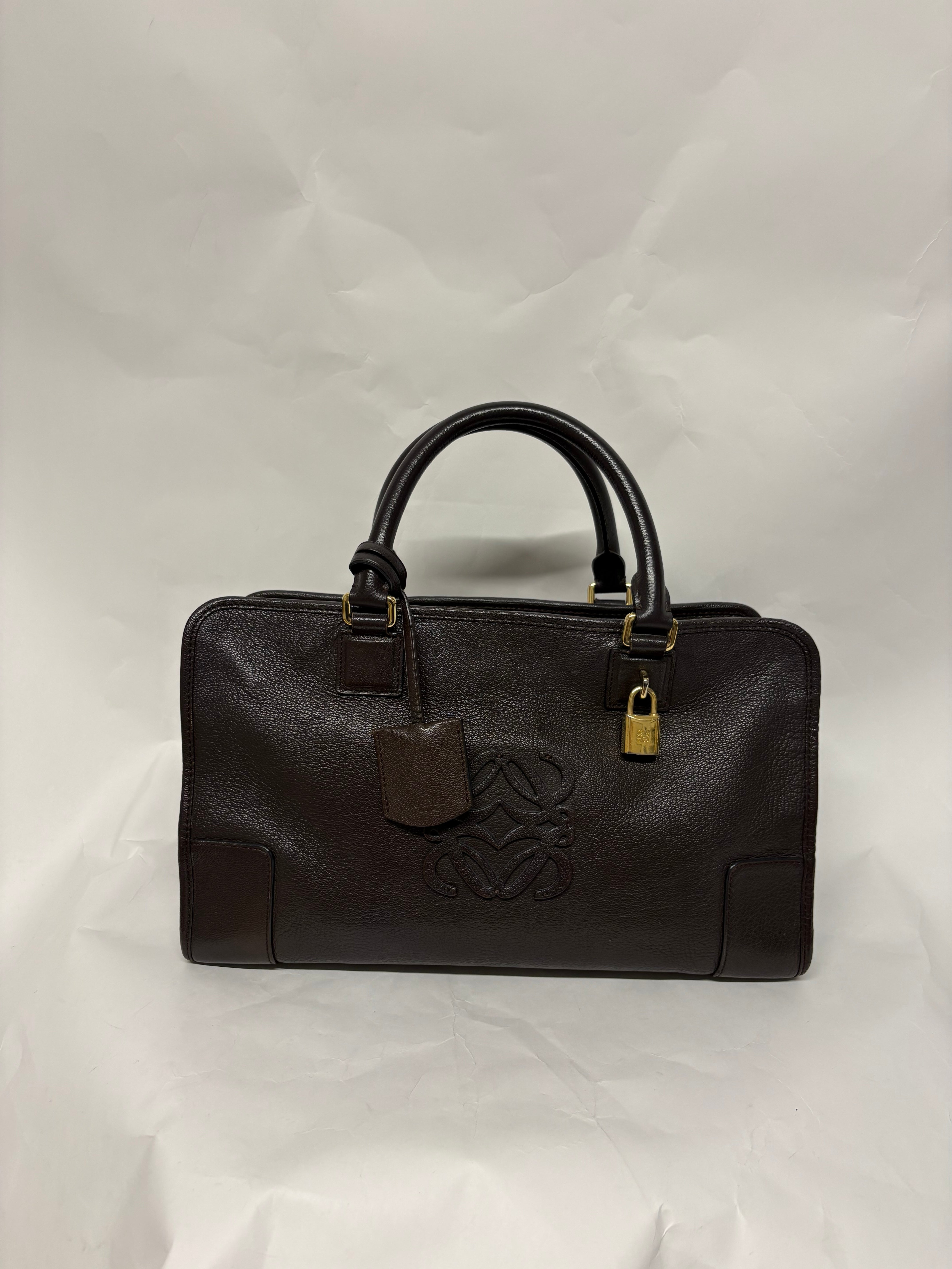 Loewe Amazona 35 Marrón chocolate con bandolera extra
