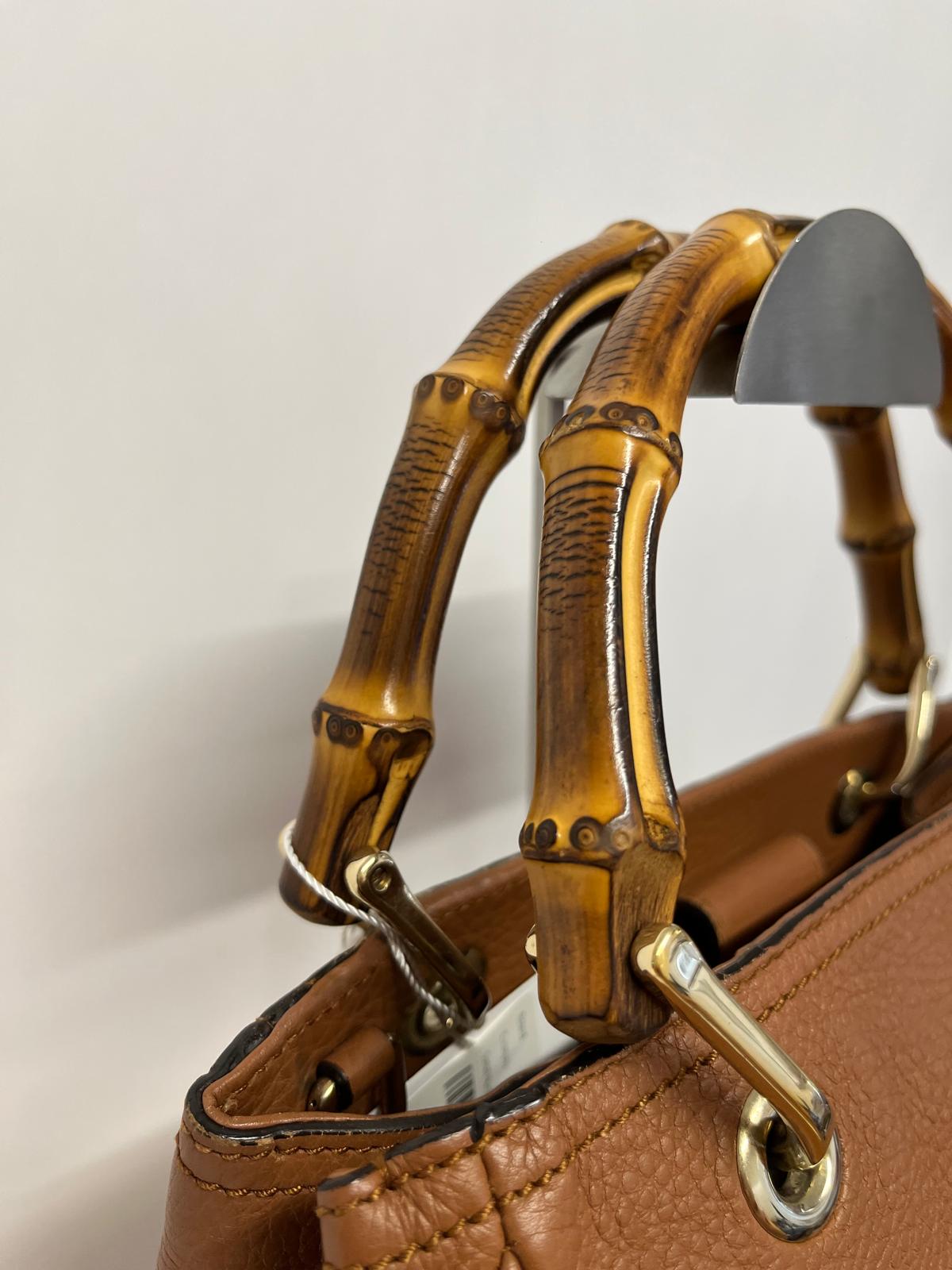 Gucci Bamboo Shopper Small Piel de Becerro Marrón
