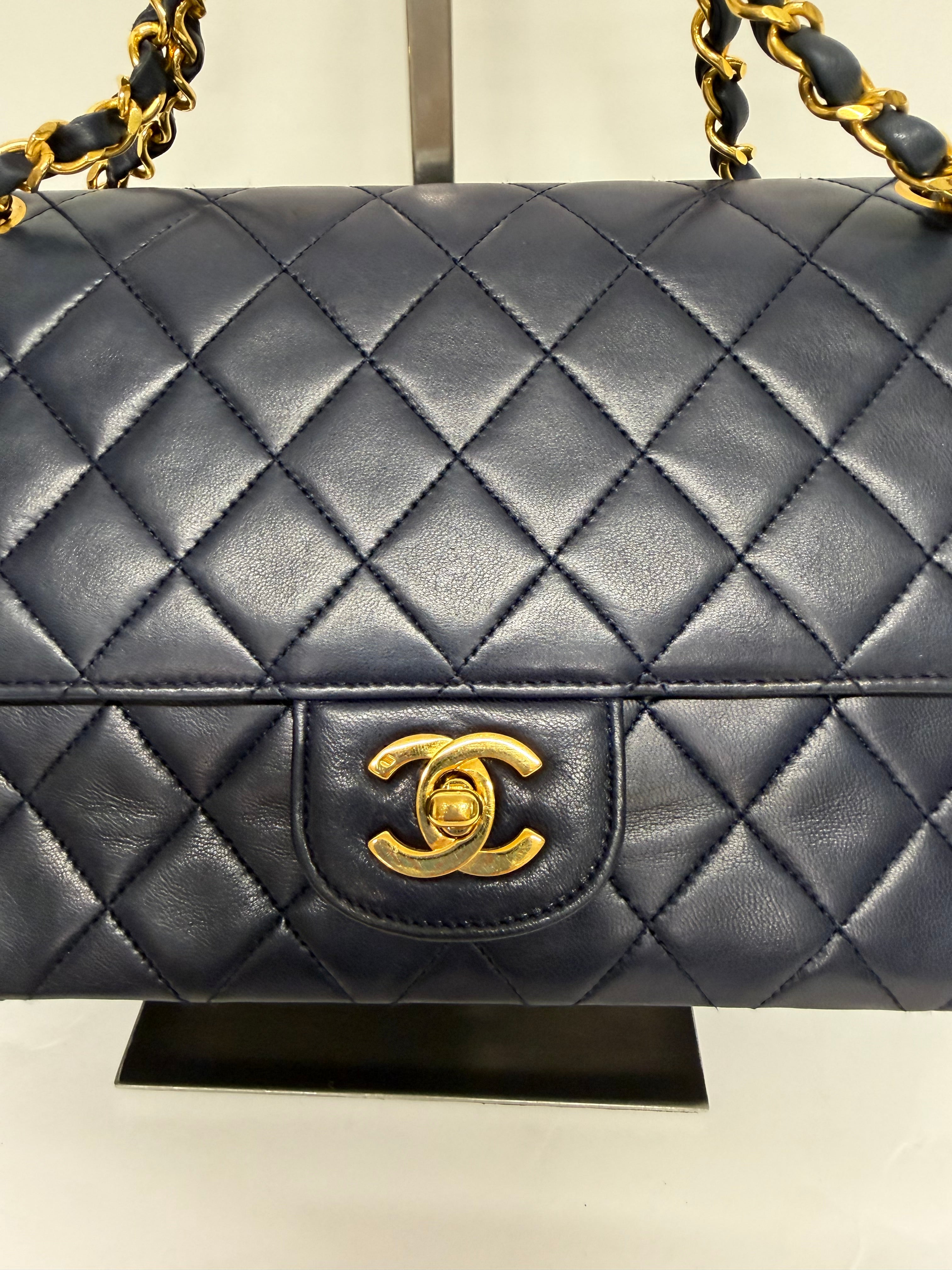 Chanel Timeless 25 Doble Solapa Navy Serie 0