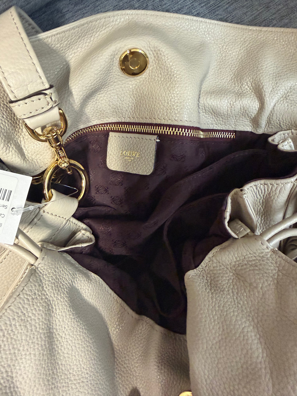 Loewe Flamenco mediano beige gris
