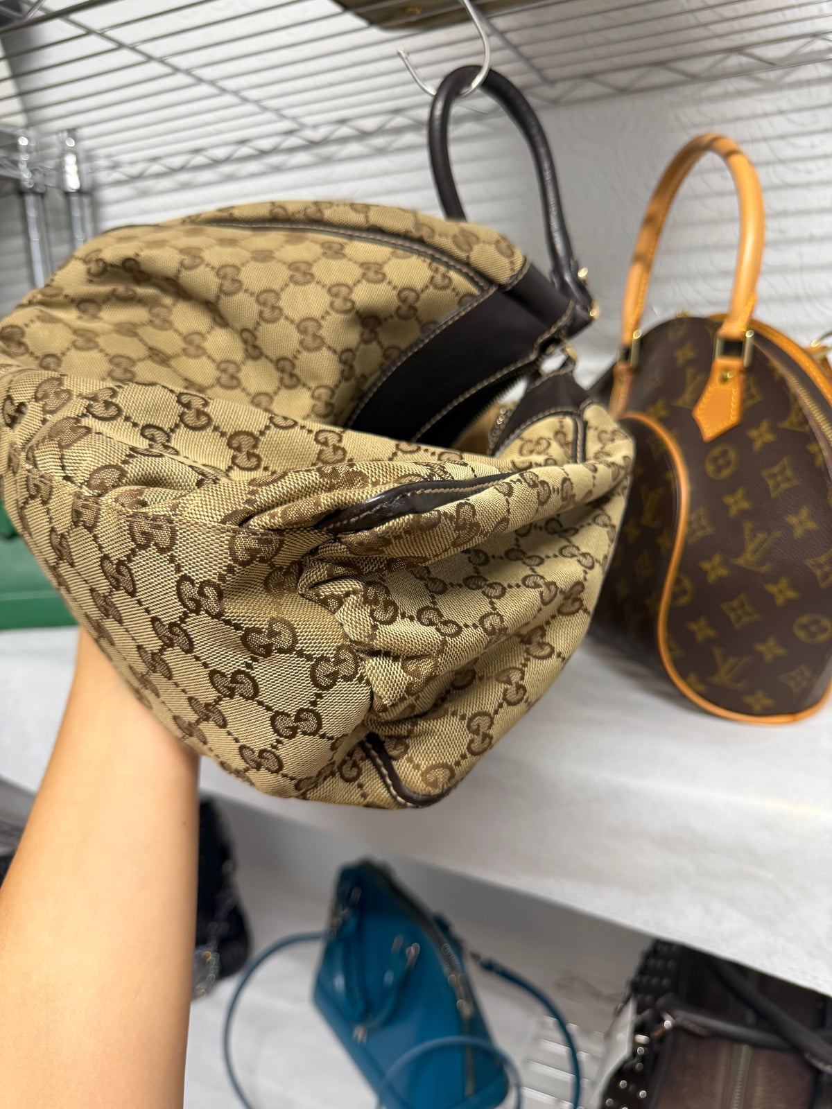 Gucci GG Canvas Abbey D-Ring Shoulder Bag