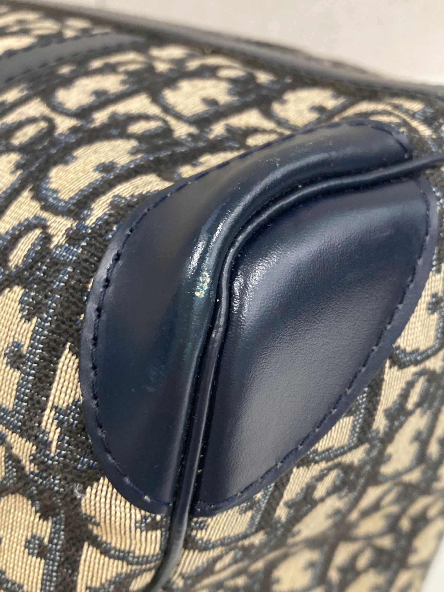 Dior Trotter bowling 30 Boston Canvas Monograma Azul