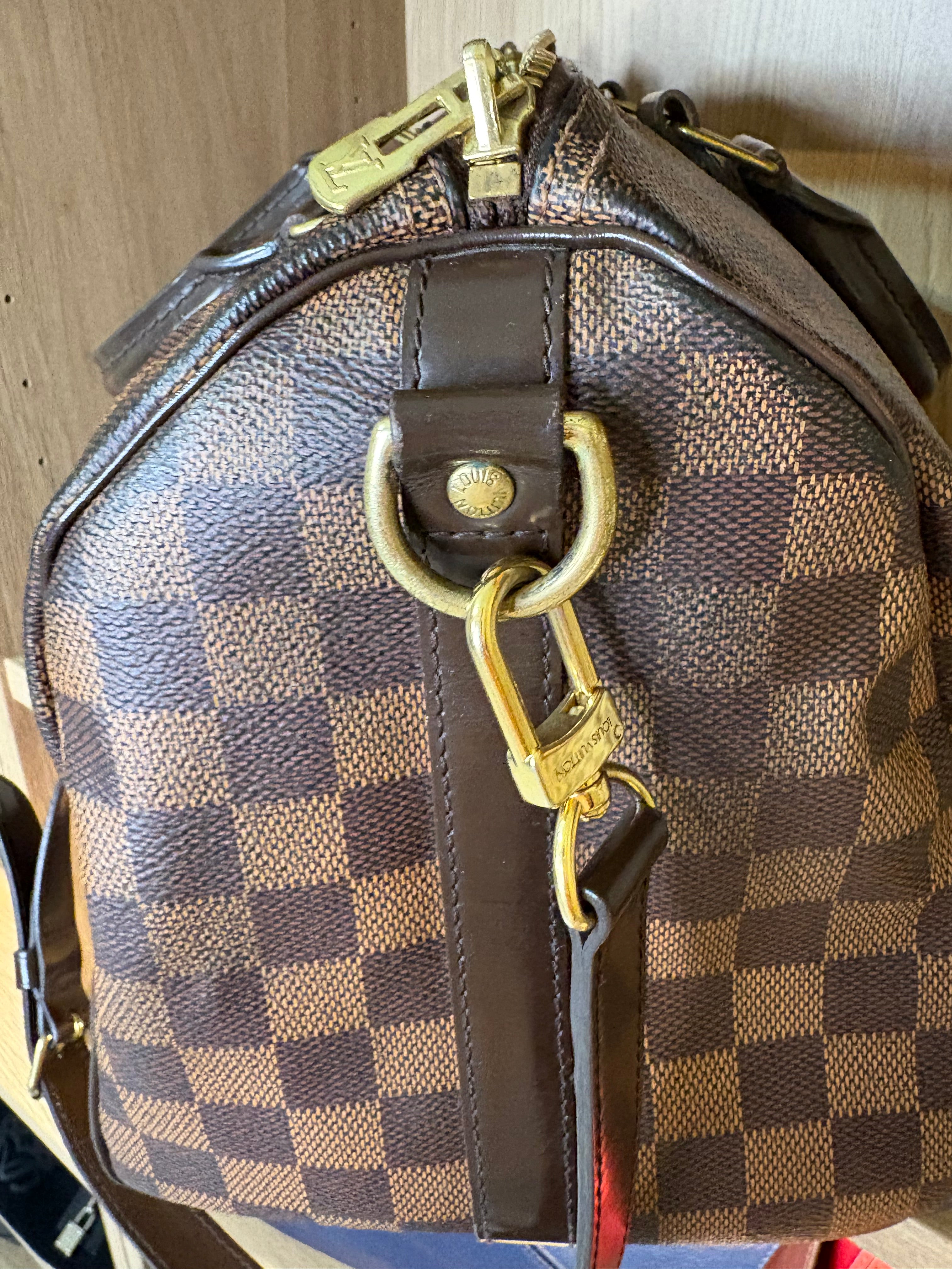 Louis Vuitton Speedy 30 Damier Ebene Bandolera