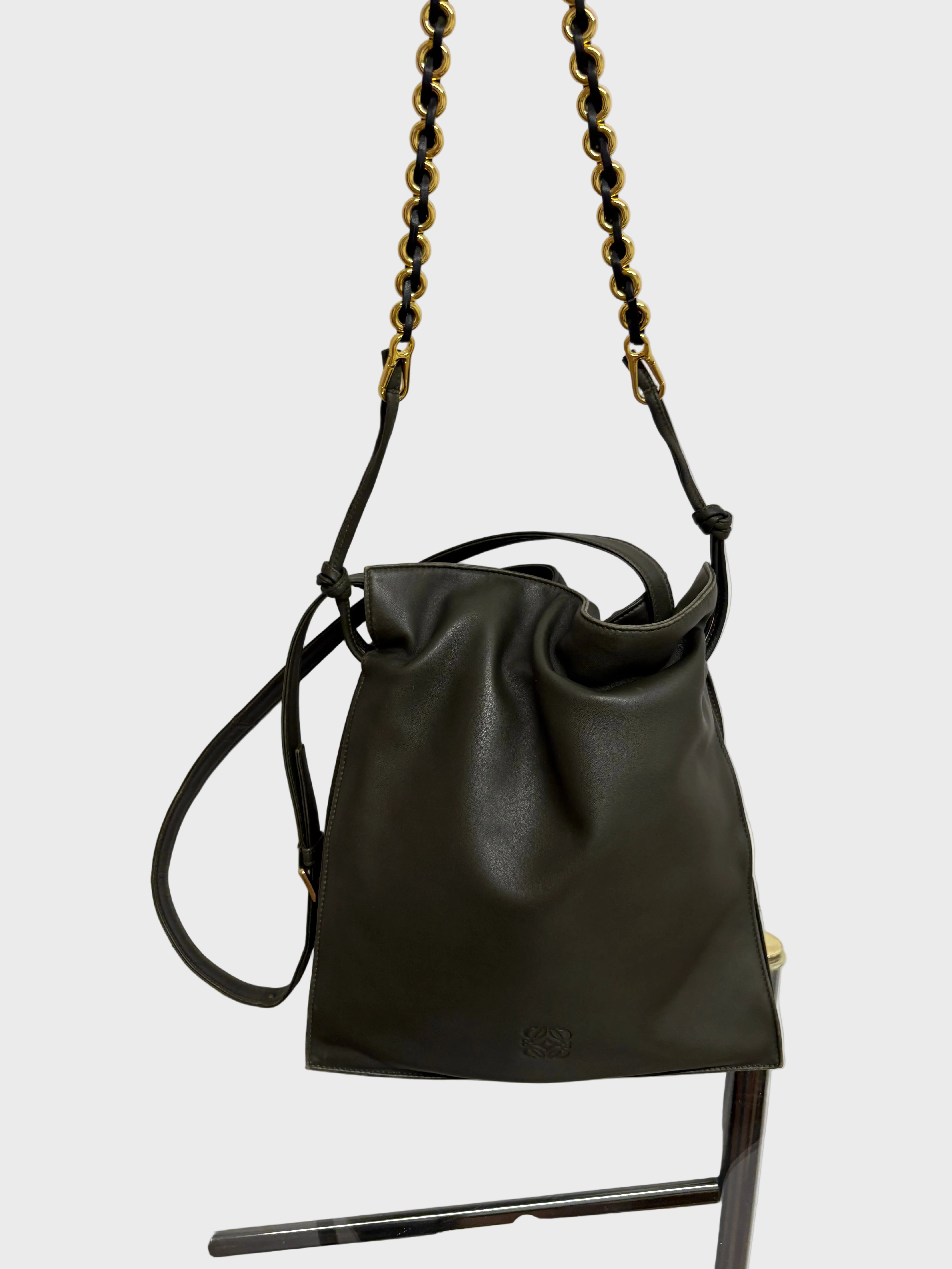 Loewe Flamenco Mediano Vintage Verde Oliva