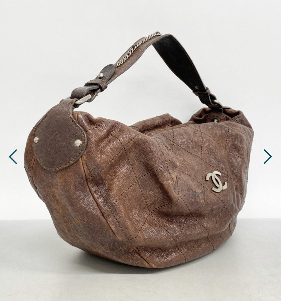 Chanel bowling bag marrón