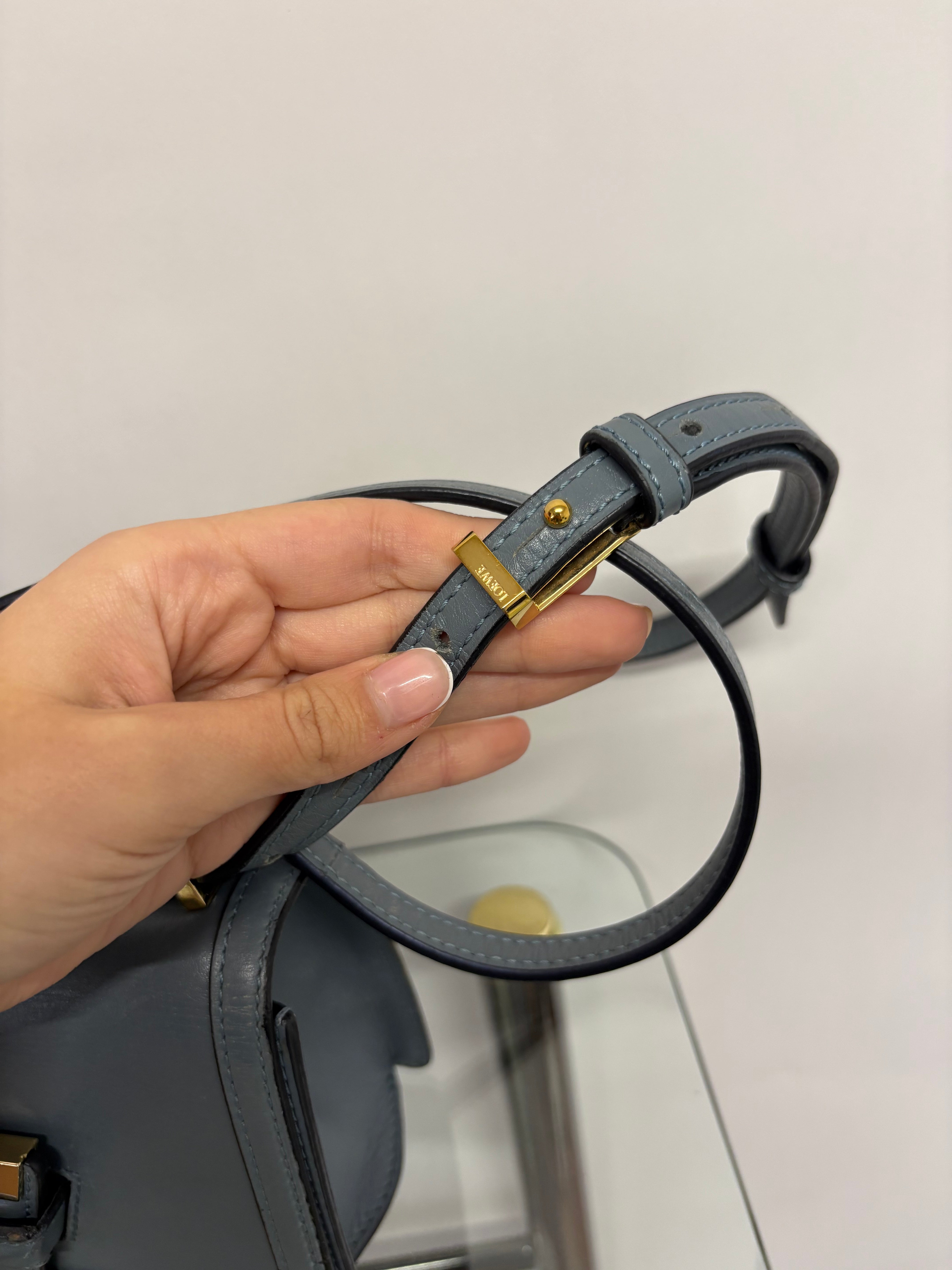 Loewe Barcelona Mini Azul grisáceo claro