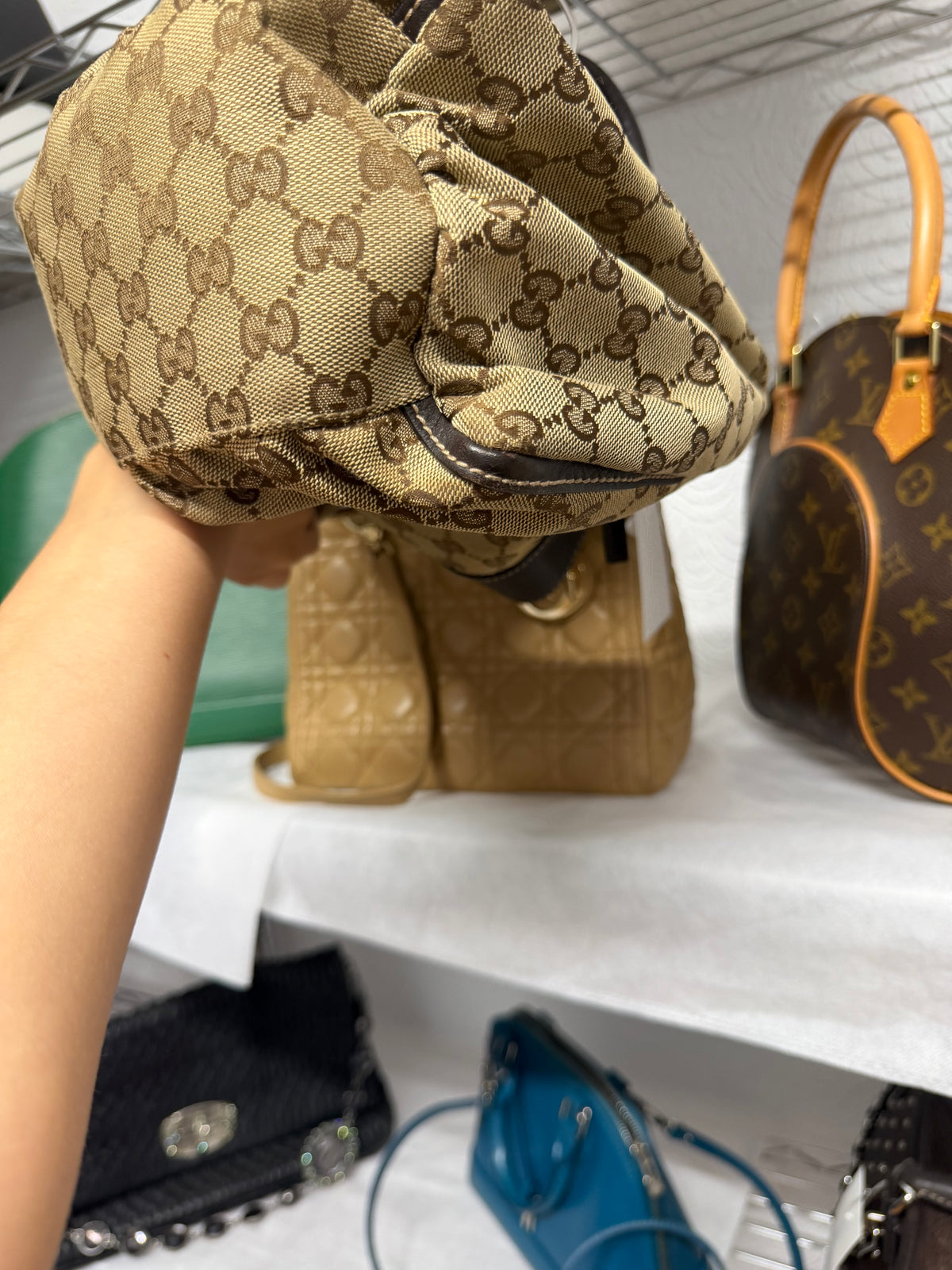 Gucci GG Canvas Abbey D-Ring Shoulder Bag