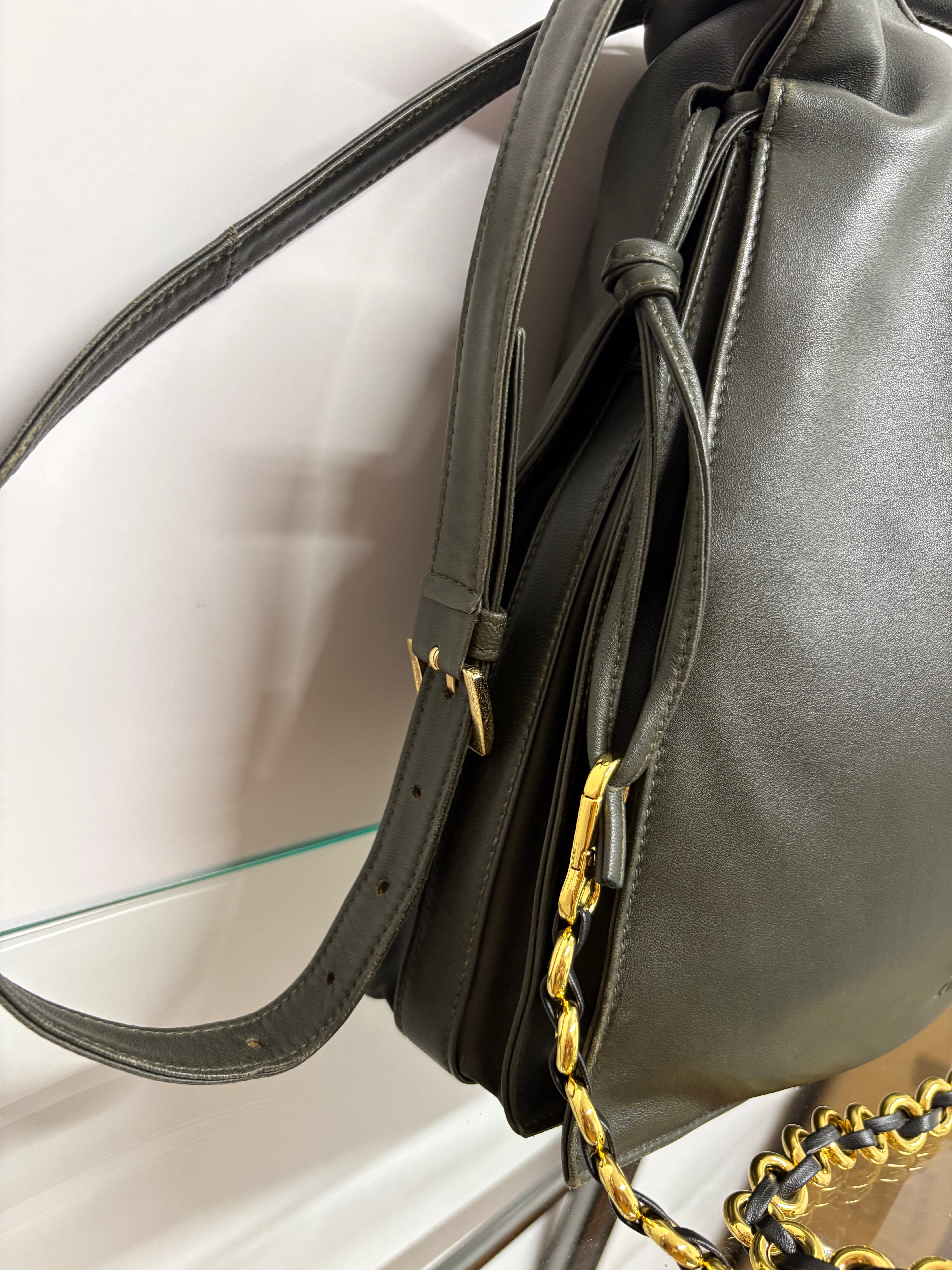 Loewe Flamenco Mediano Vintage Verde Oliva