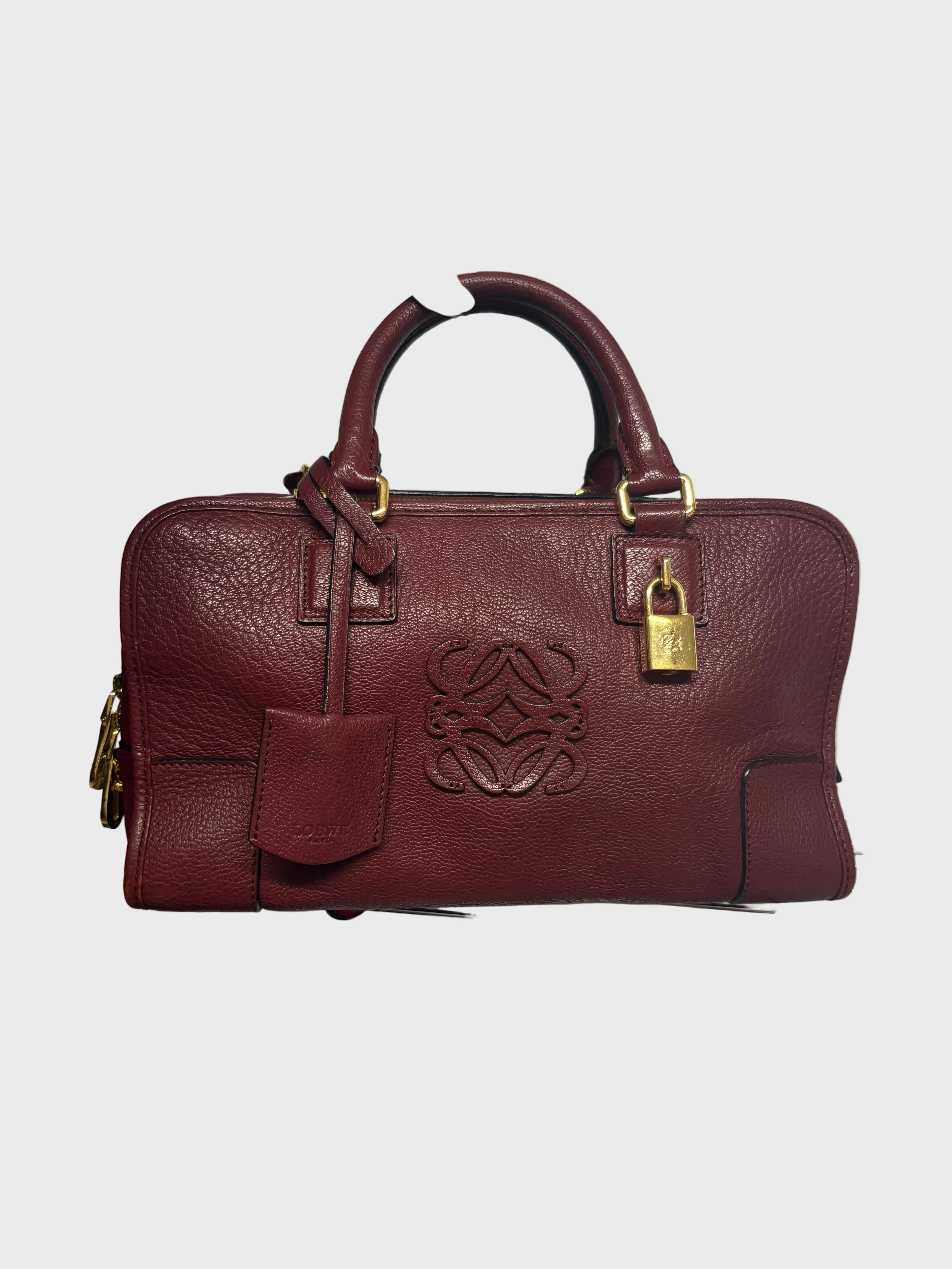 Loewe amazona burdeos 28 con 2 bandoleras