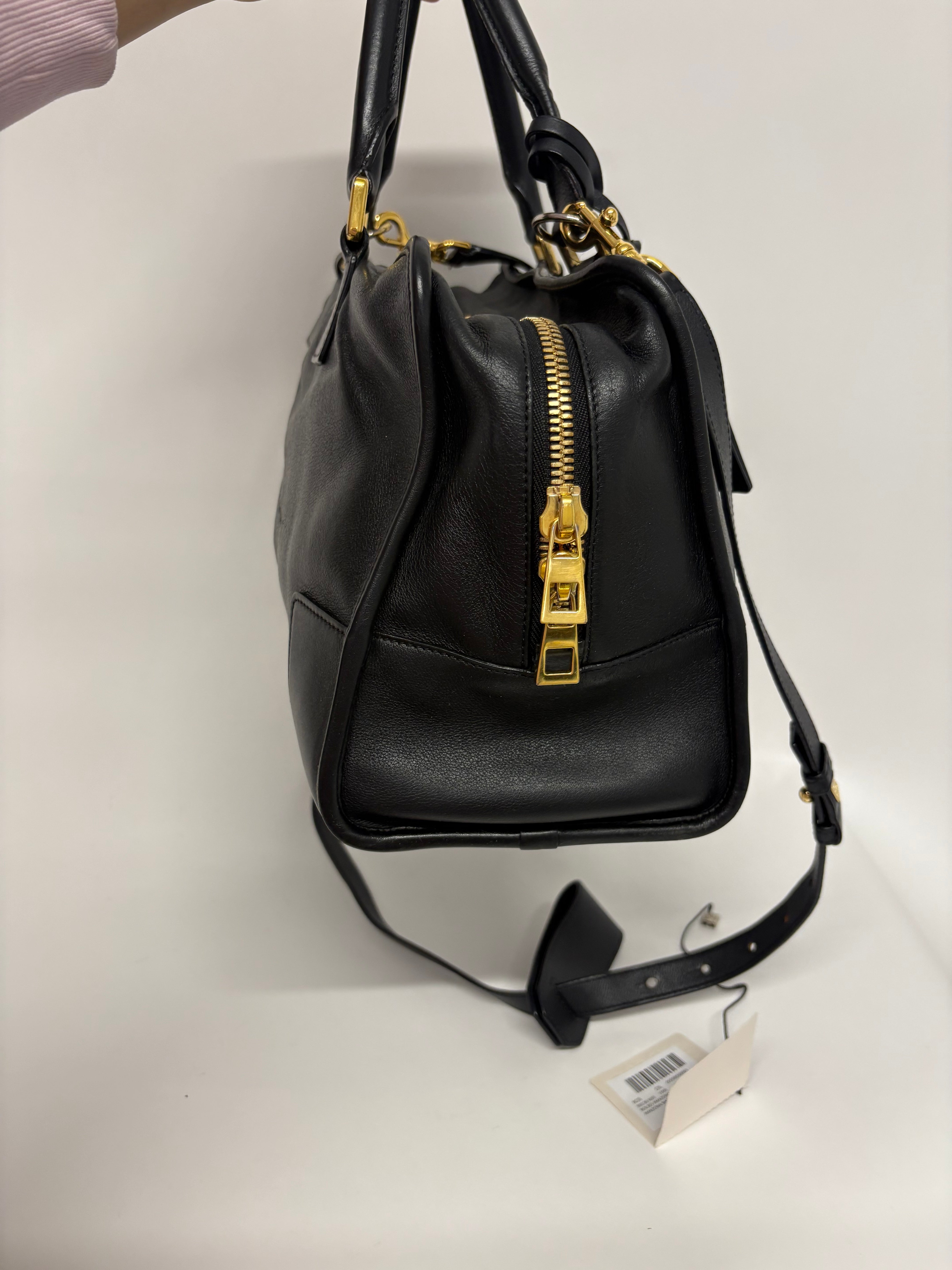 Loewe amazona 35 bandolera piel becerro negra