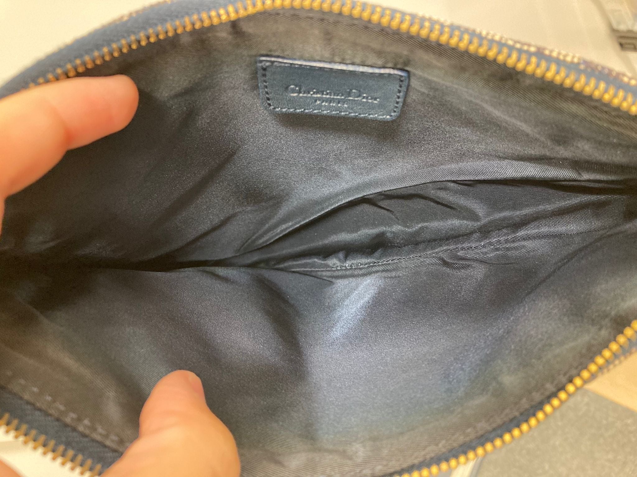 Dior saddle pouch monogram azul