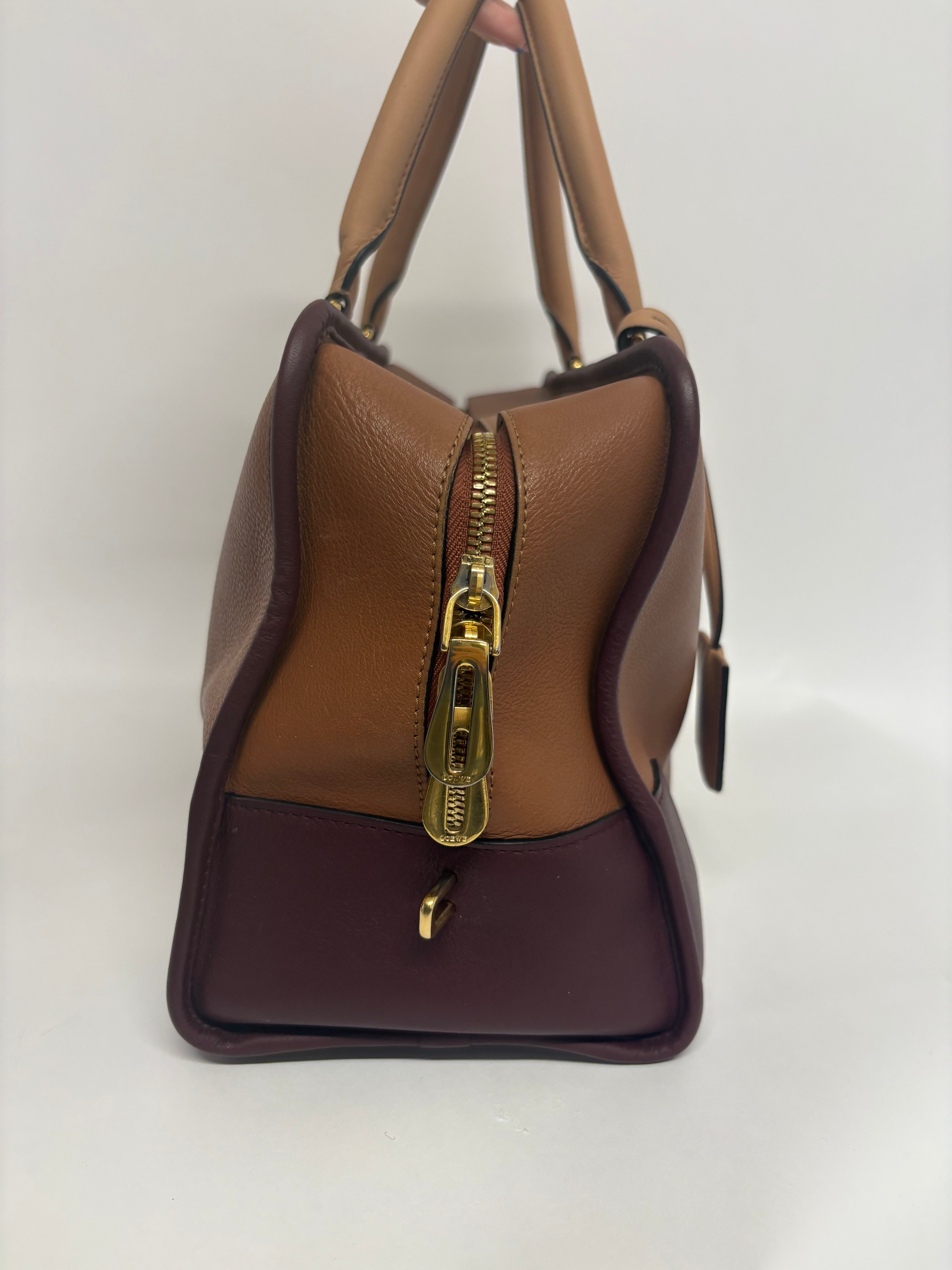 Loewe Amazona 35  Tricolor Marrón, Burdeos y Beige