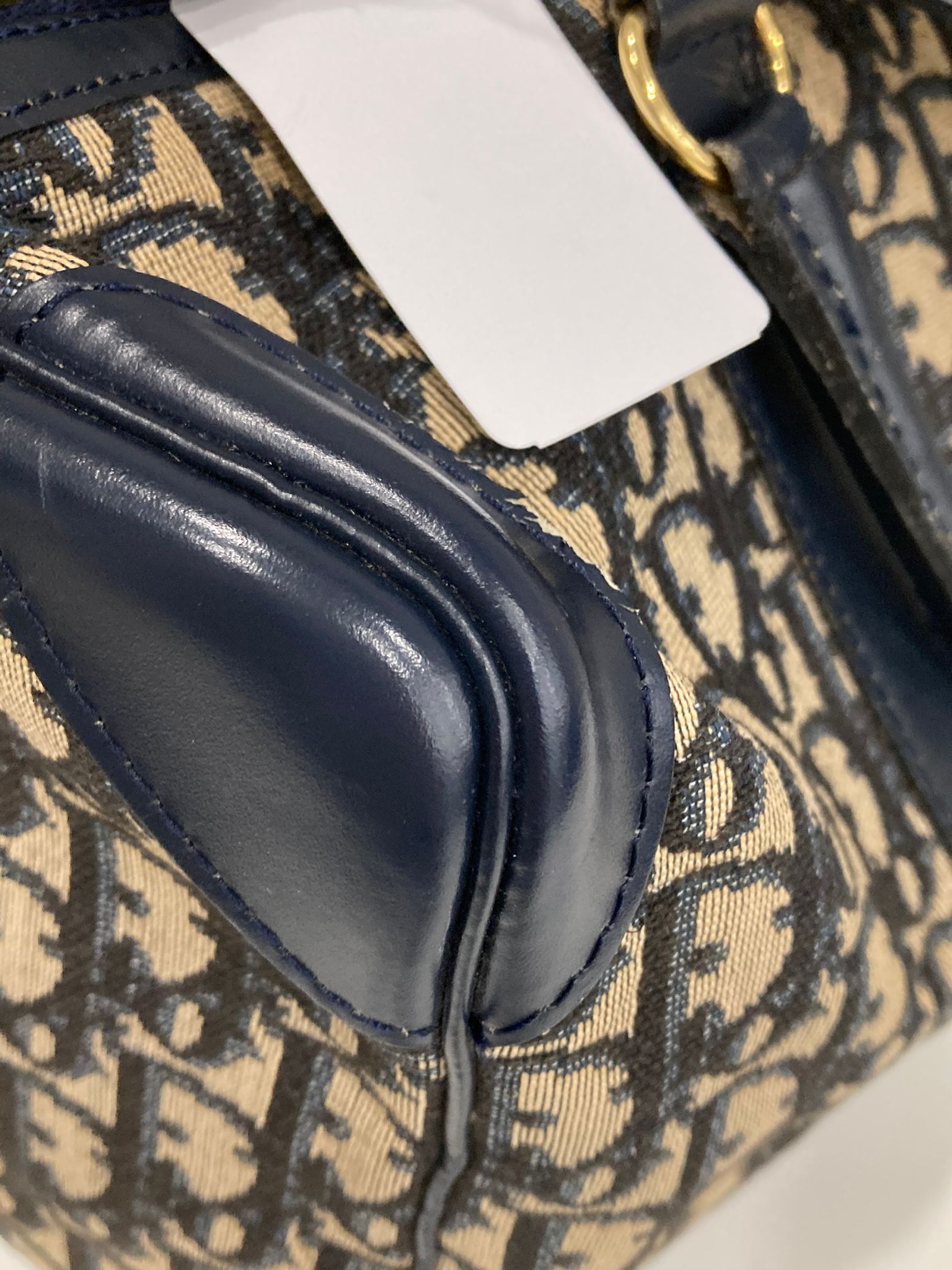 Dior Trotter bowling 30 Boston Canvas Monograma Azul