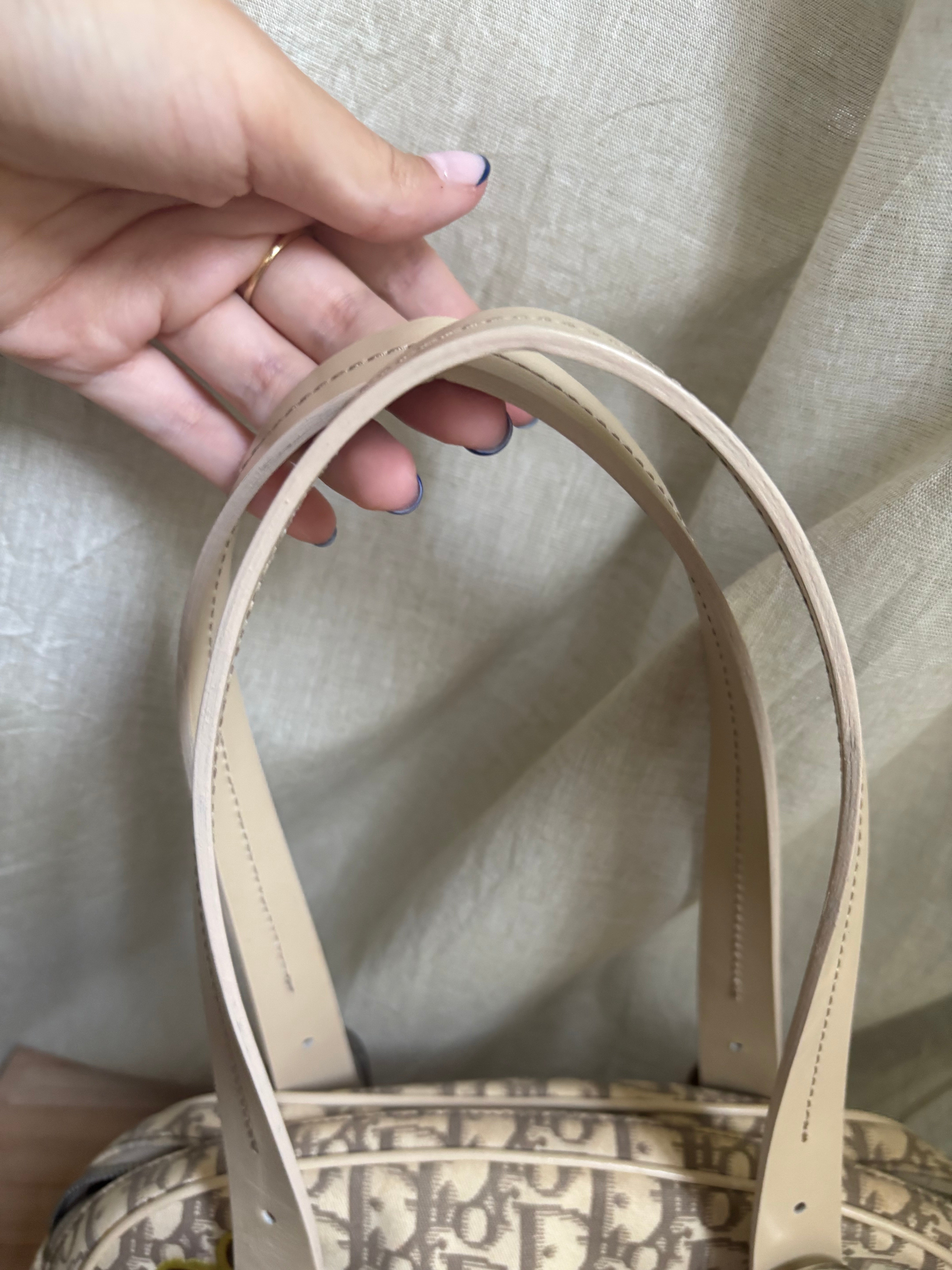 Bolso Dior Trotter Floral Canvas Beige