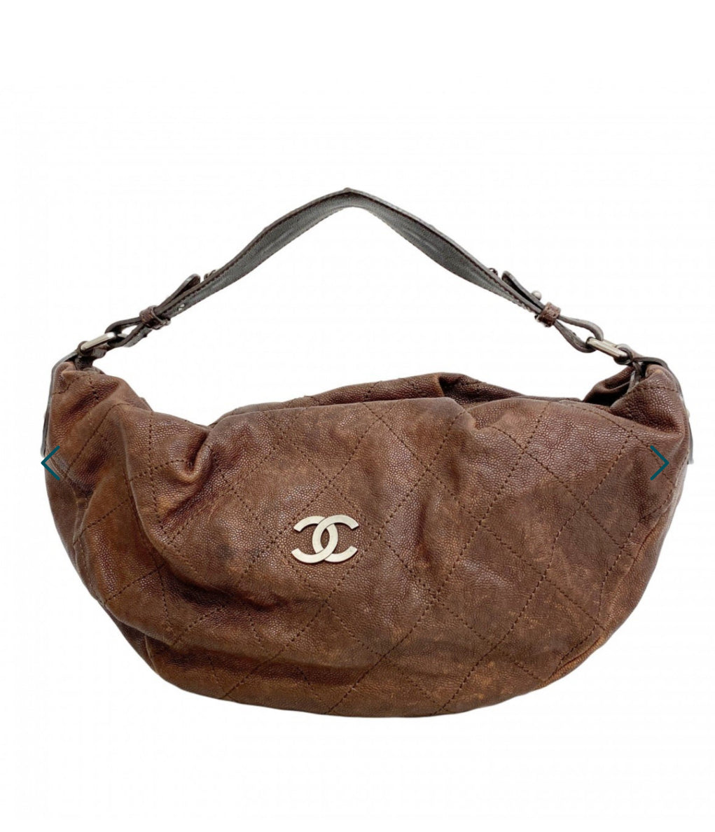 Chanel bowling bag marrón