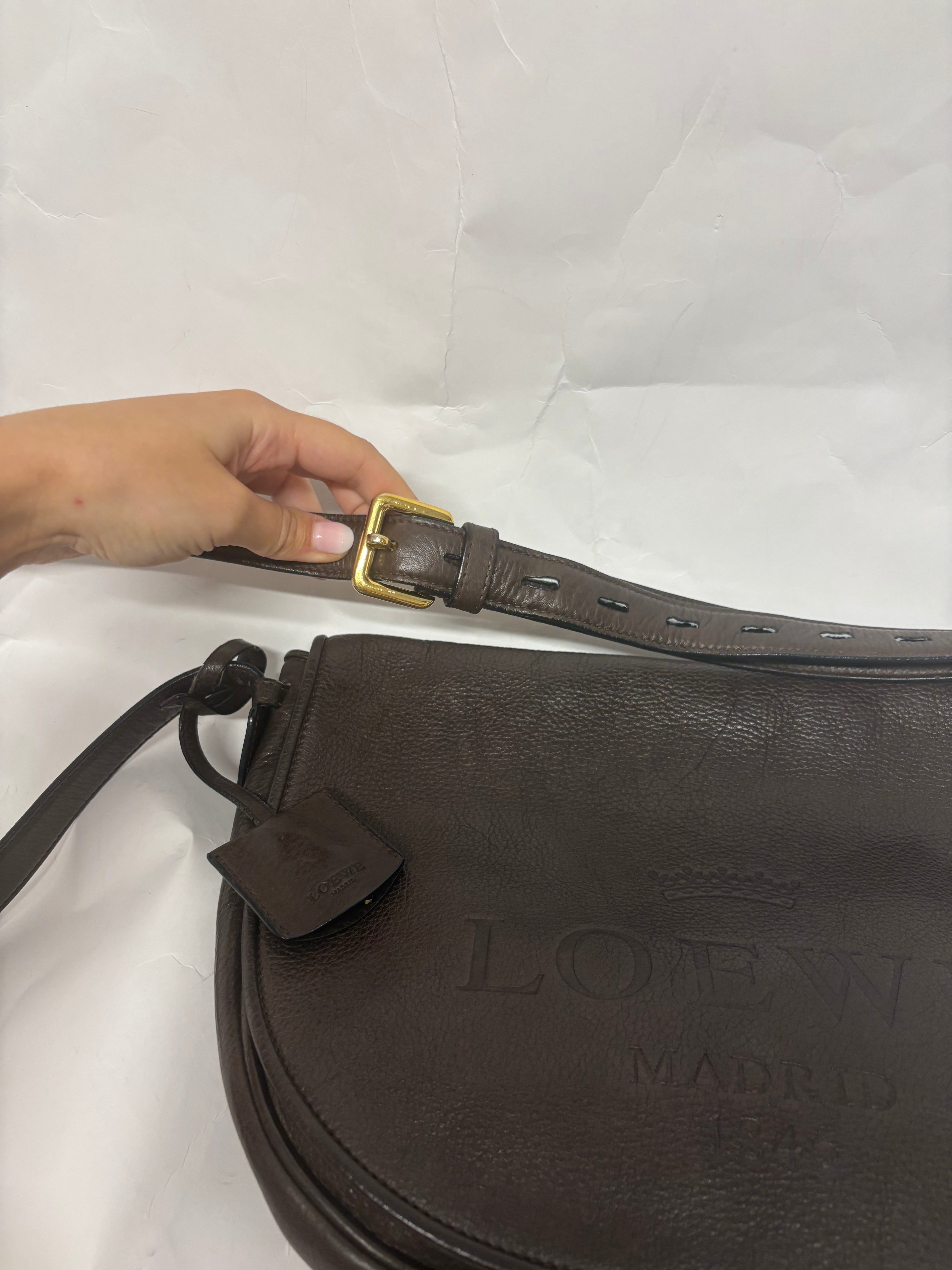 Loewe heritage bandolera marrón chocolate
