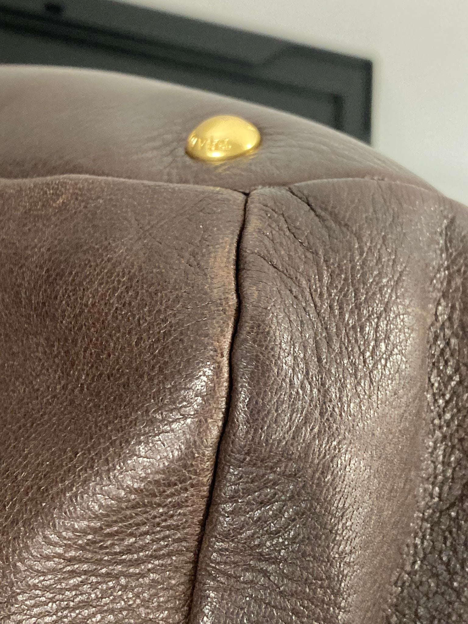 Prada 2Way Tote Bag en piel marrón chocolate