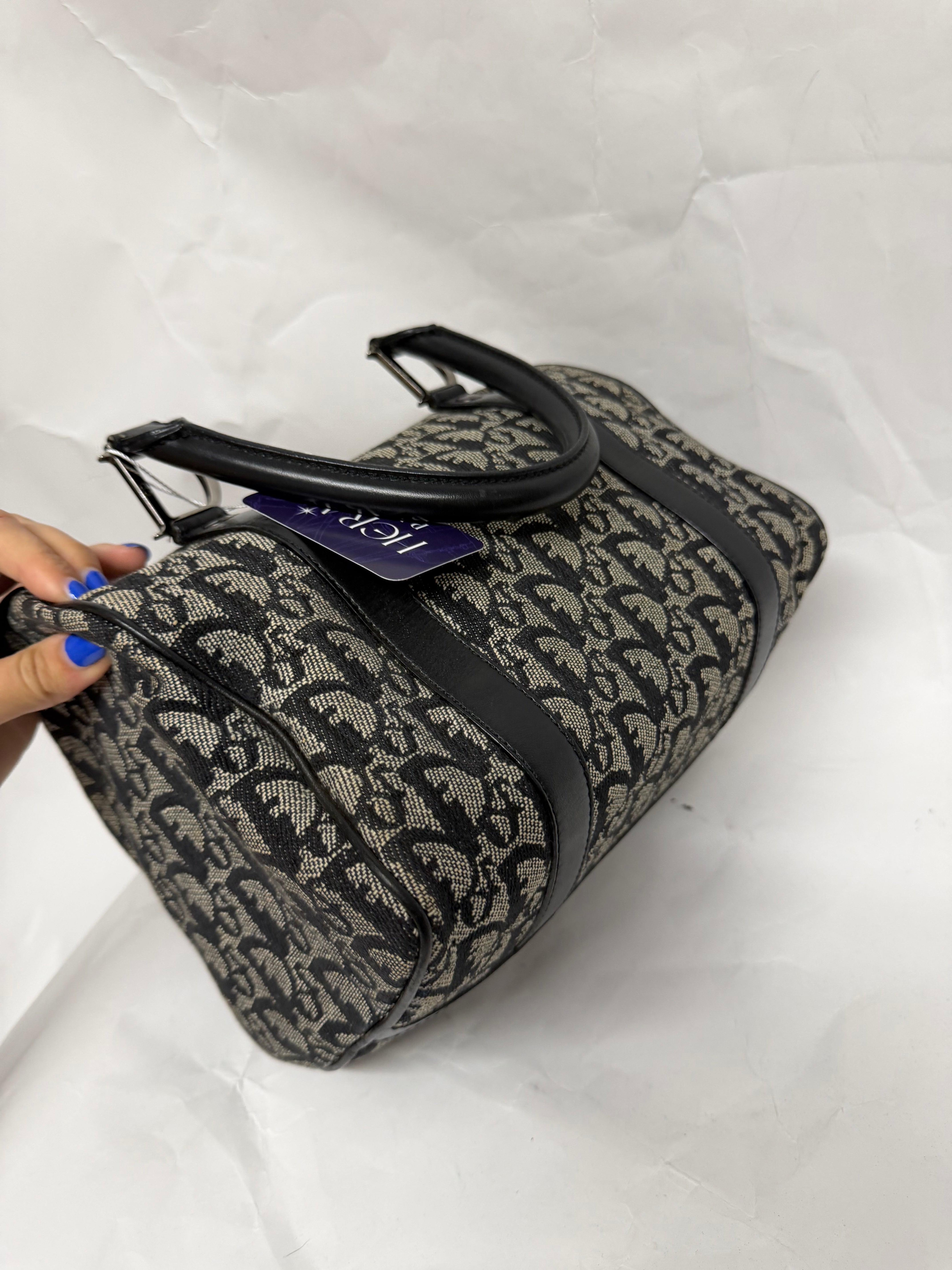 Dior Trotter Boston 25 Canvas Negro
