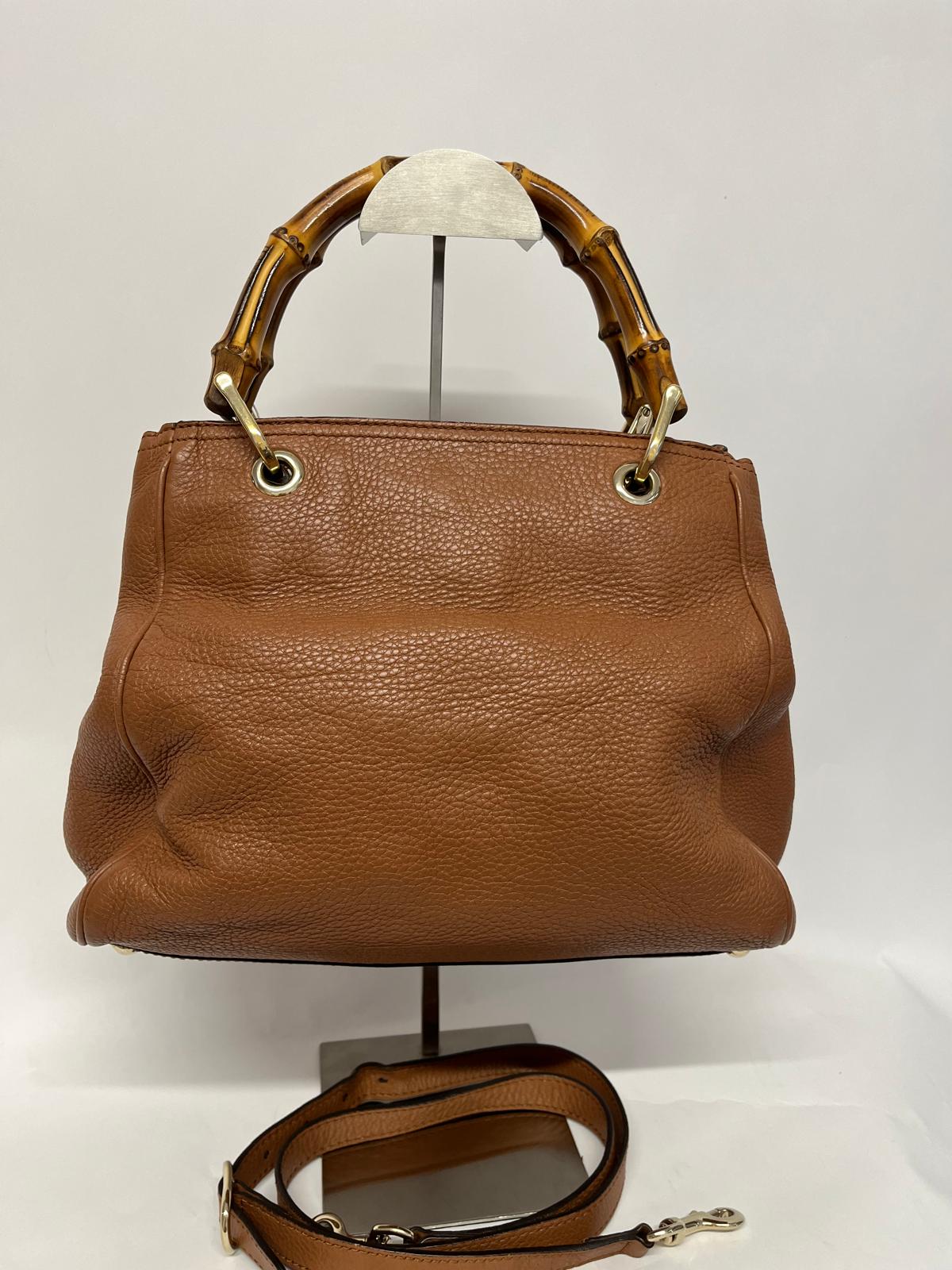 Gucci Bamboo Shopper Small Piel de Becerro Marrón