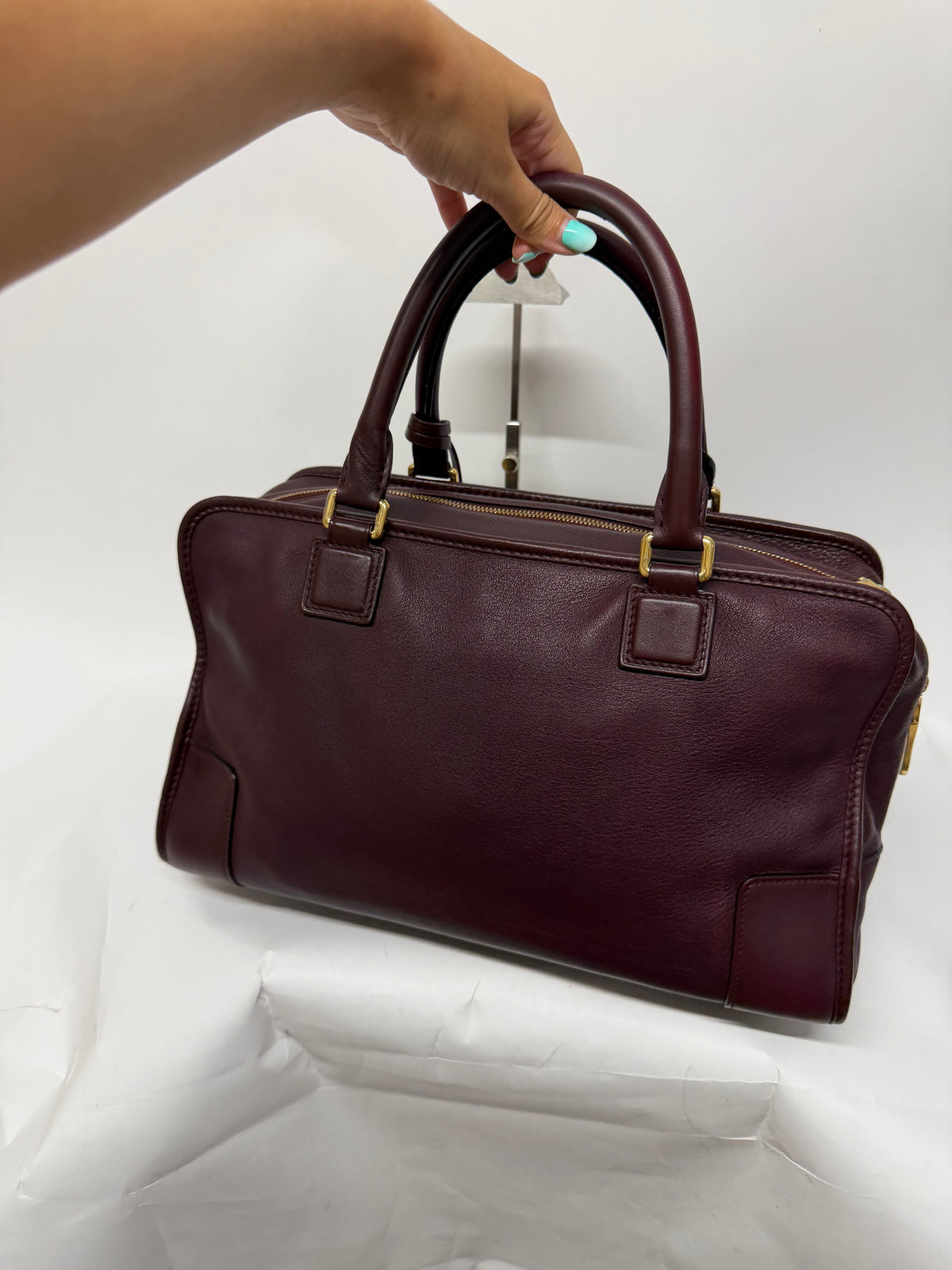 Loewe Amazona 36 Burdeos Herrajes Dorados