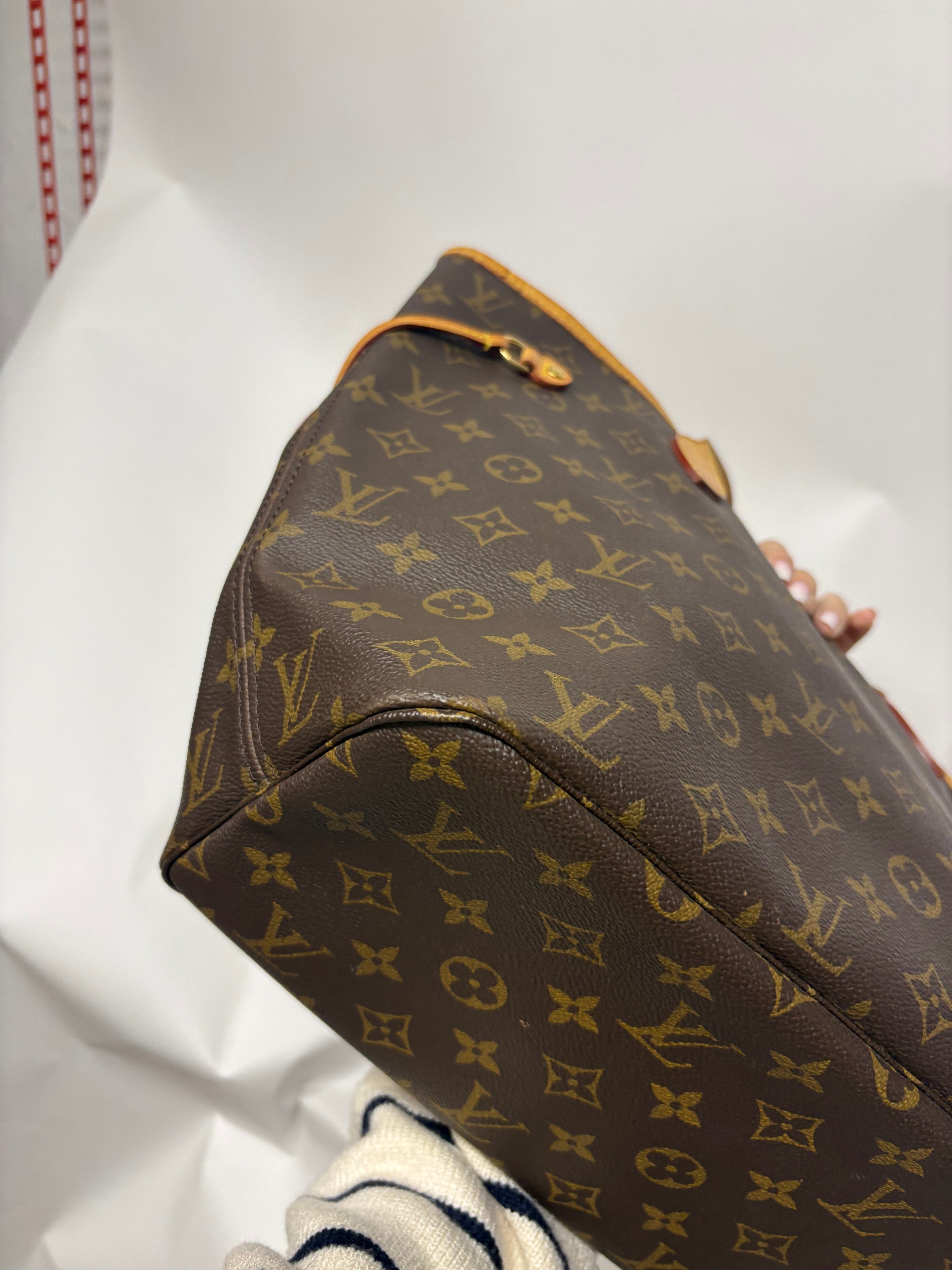 Louis Vuitton Neverfull MM Monogram y Beige