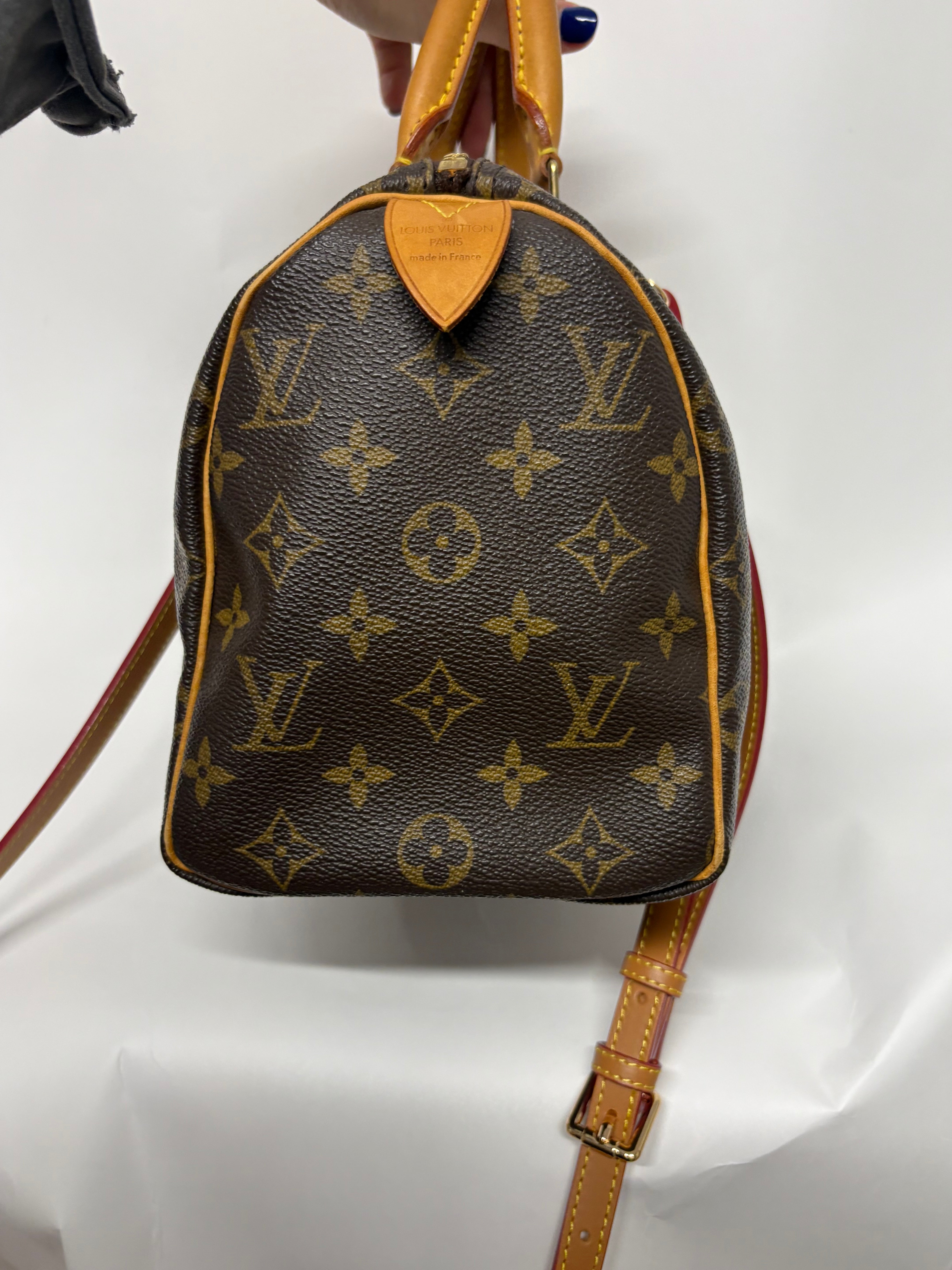 Louis Vuitton Speedy 25 Monogram con bandolera extra