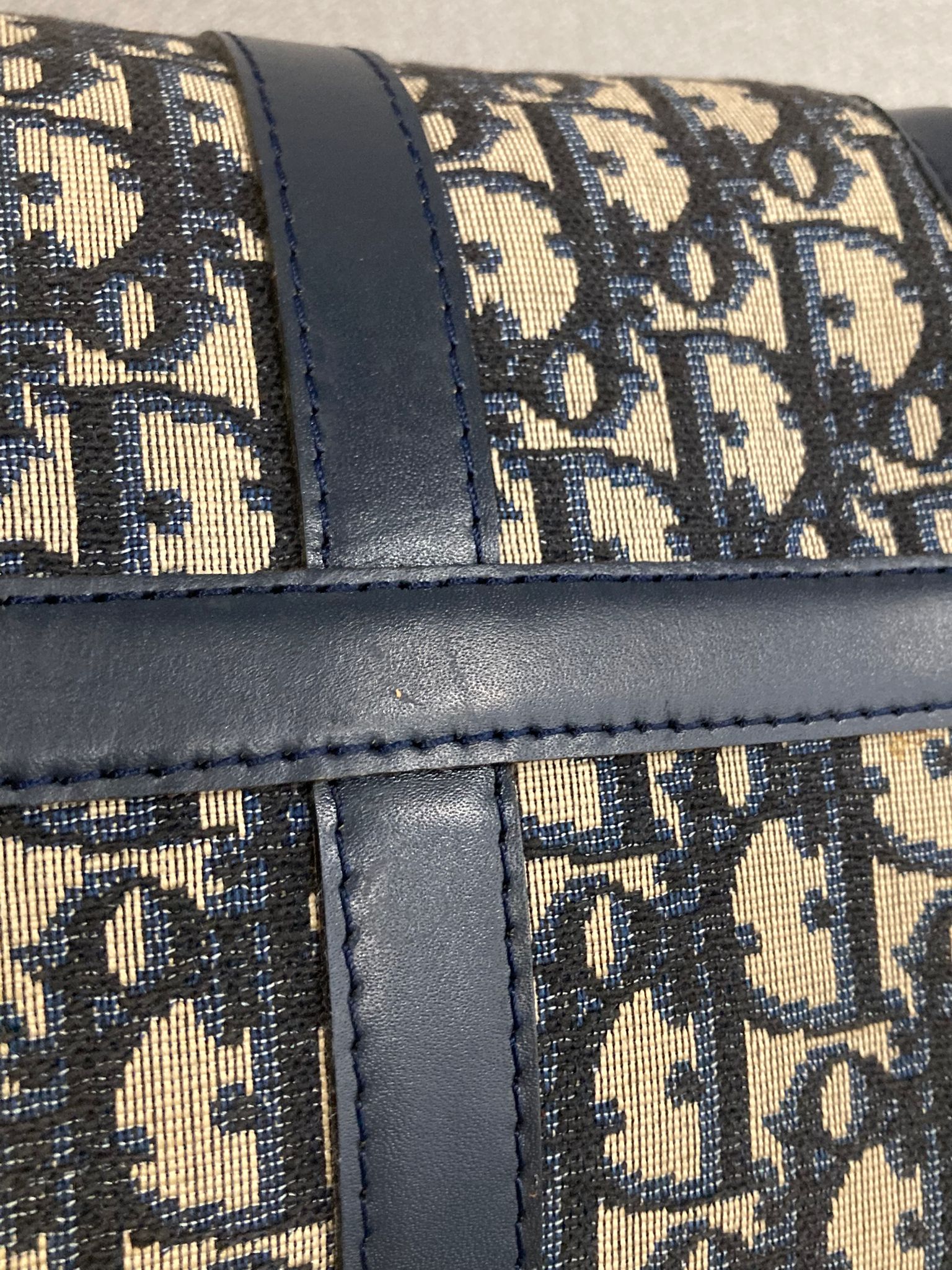 Dior Trotter bowling 30 Boston Canvas Monograma Azul