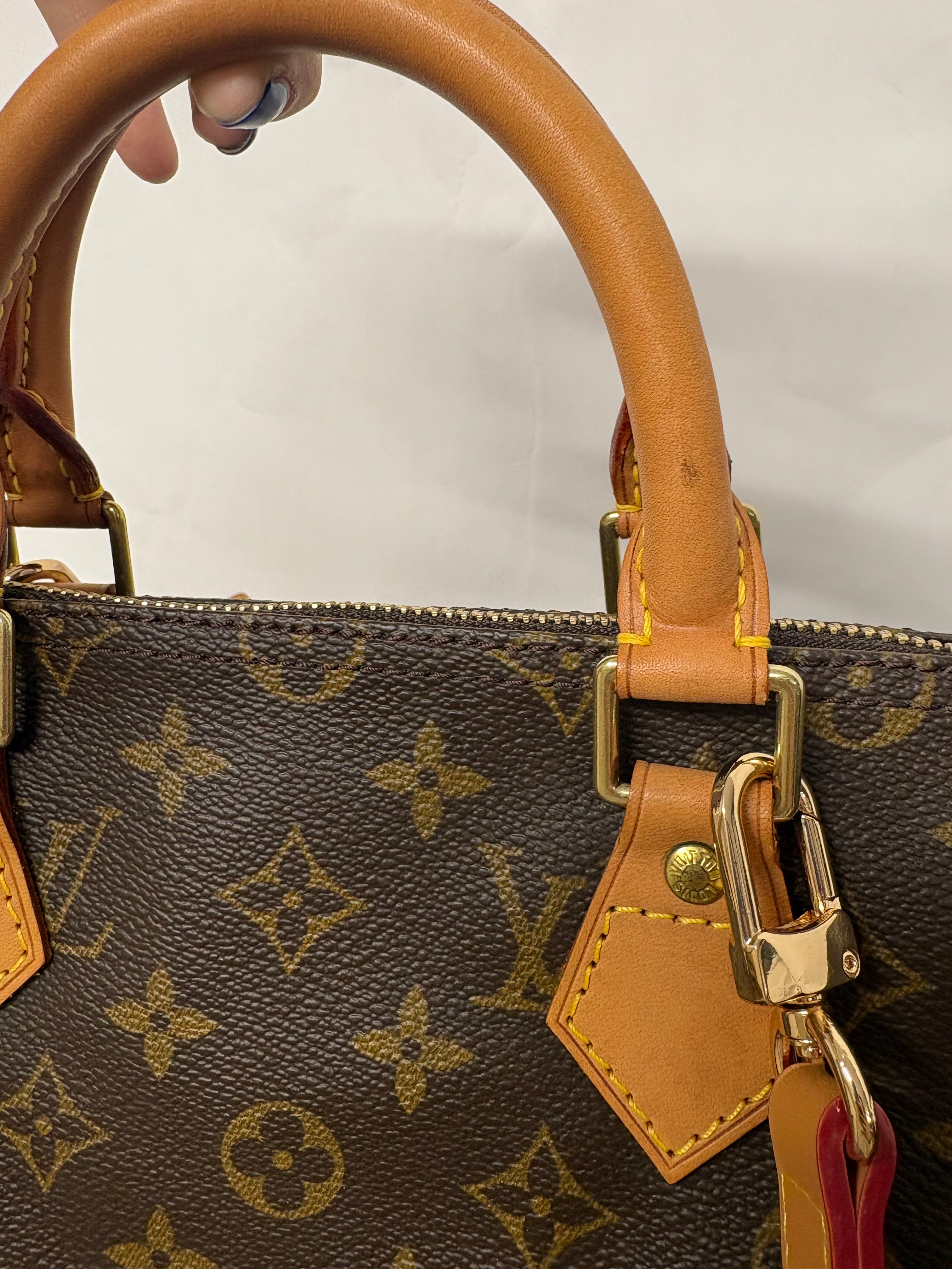 Louis Vuitton speedy 35 canvas monogram con bandolera extra
