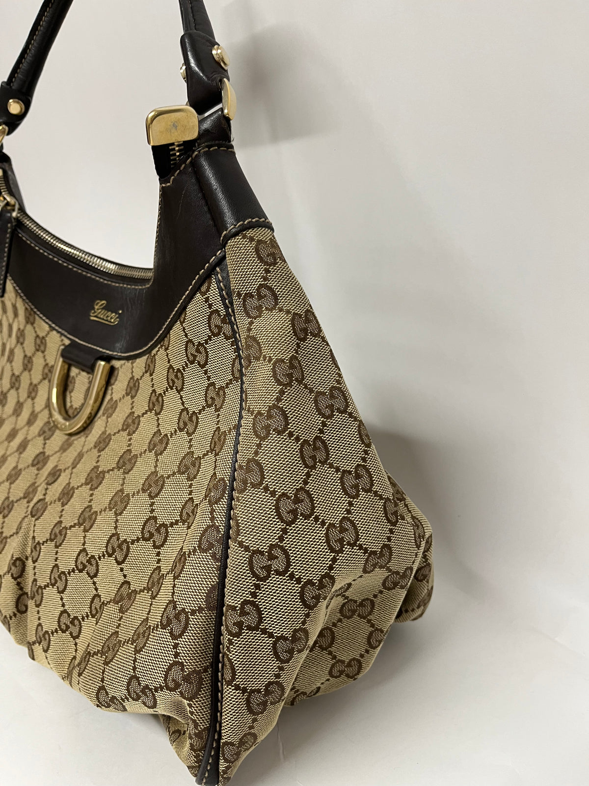Gucci GG Canvas Abbey D-Ring Shoulder Bag