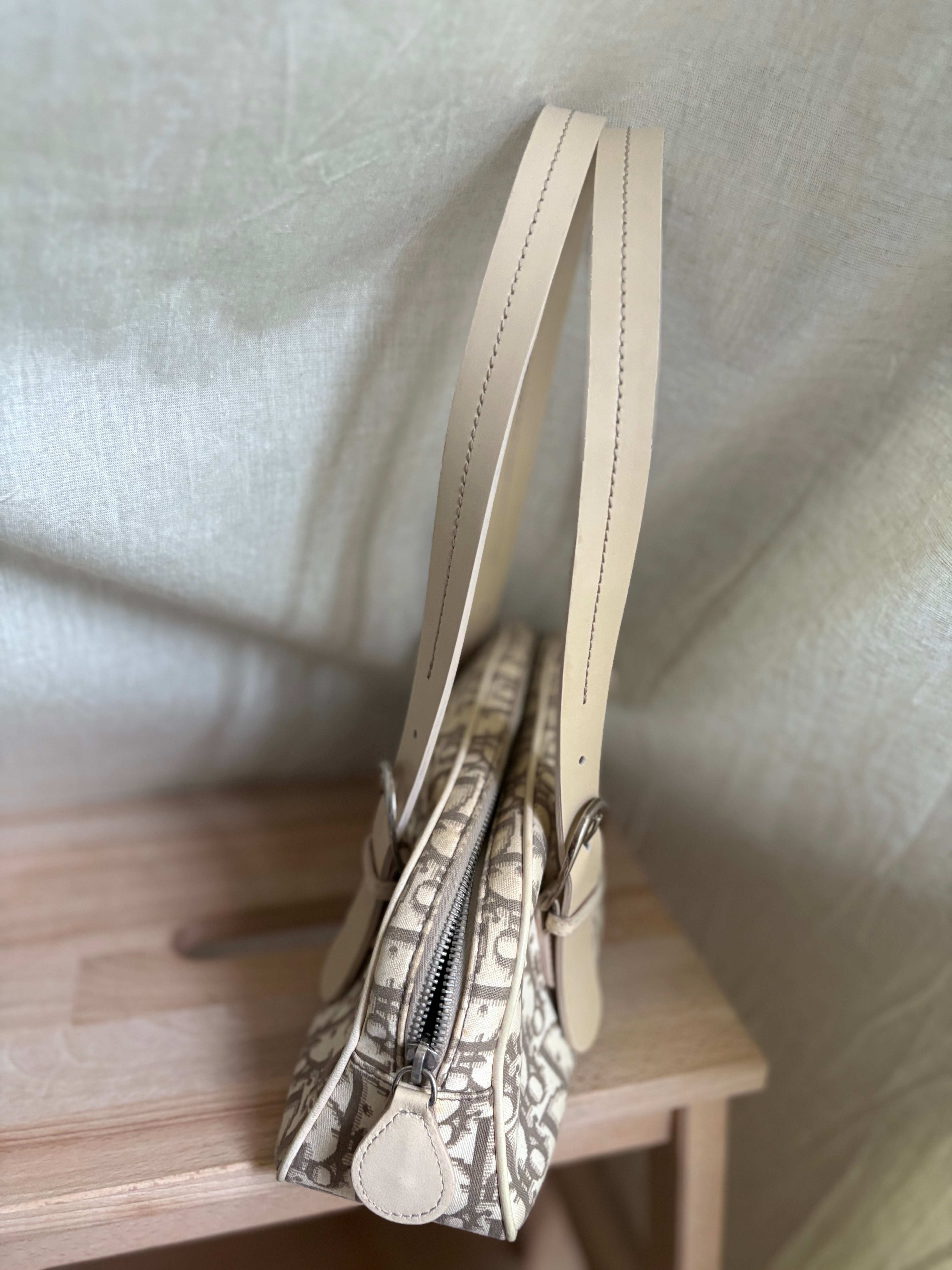 Bolso Dior Trotter Floral Canvas Beige
