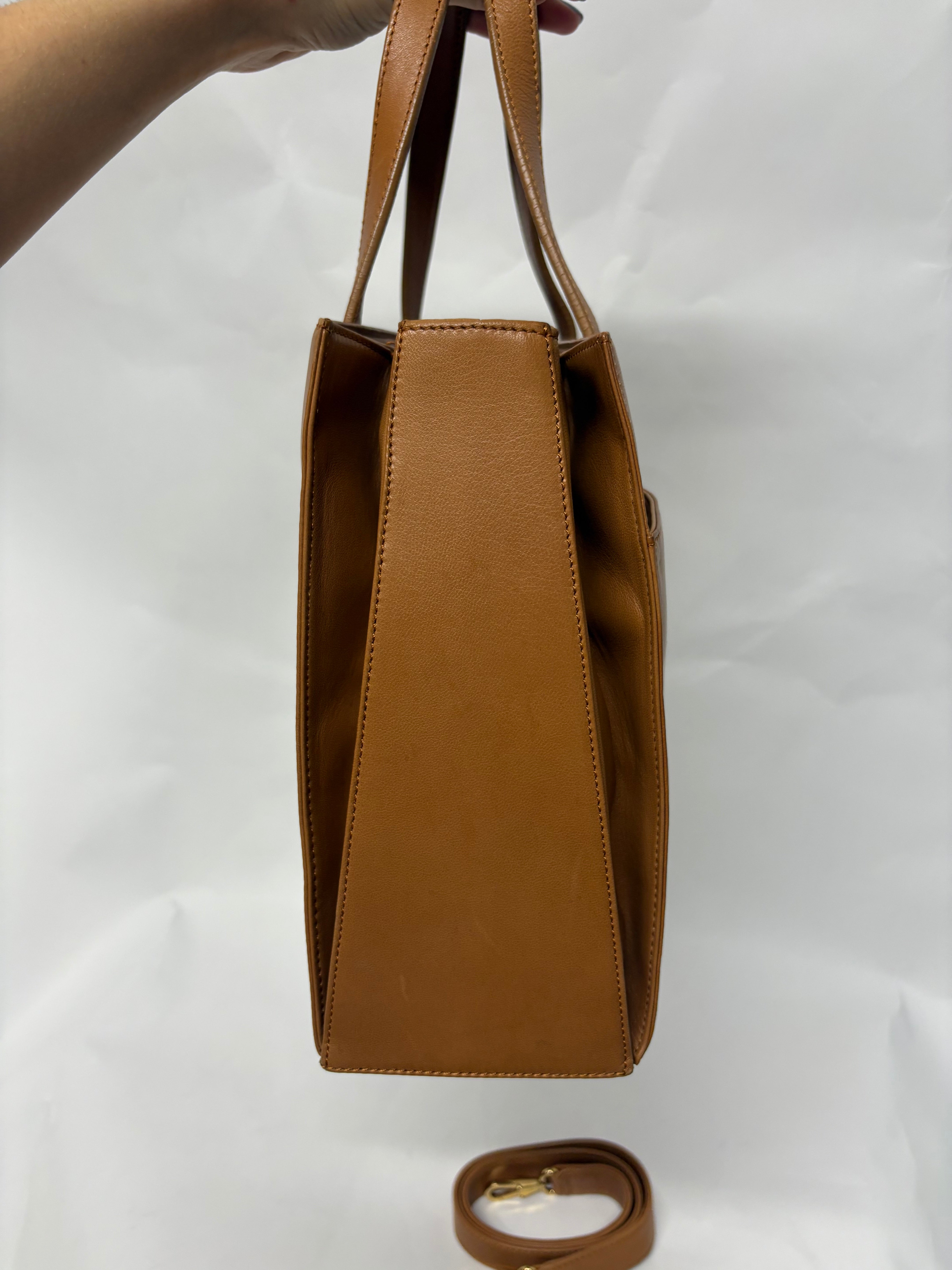 Loewe Vintage Piel Tafilete Camel 2-Way Original con bandolera